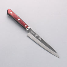 Seisuke Blue Super Migaki Finished Petty-Utility 145mm Red and Black Pakka wood Handle - Japanny - Best Japanese Knife