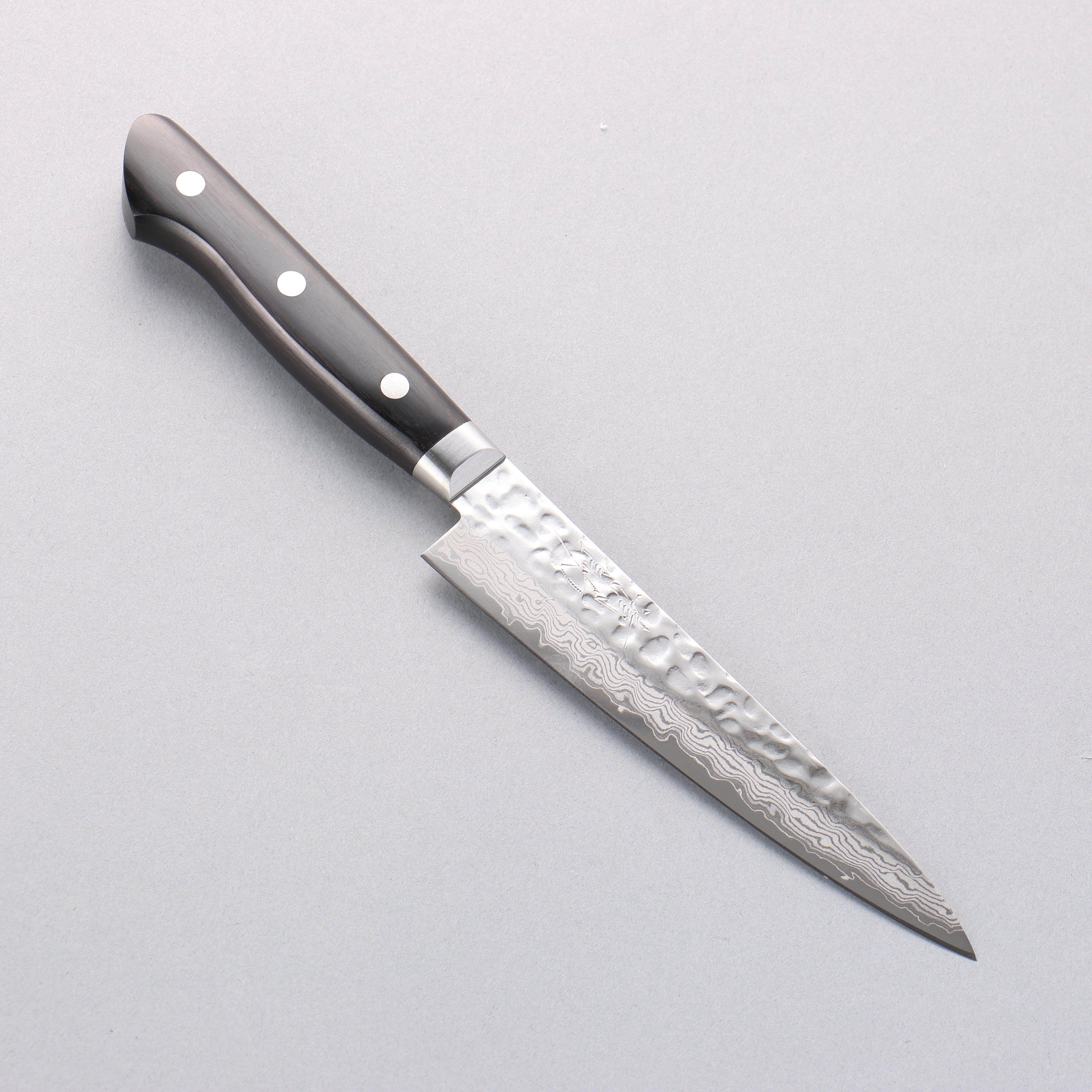 Seisuke VG10 17 Layer Damascus Petty-Utility 135mm Black Pakka wood Handle with Sheath - Japanny - Best Japanese Knife