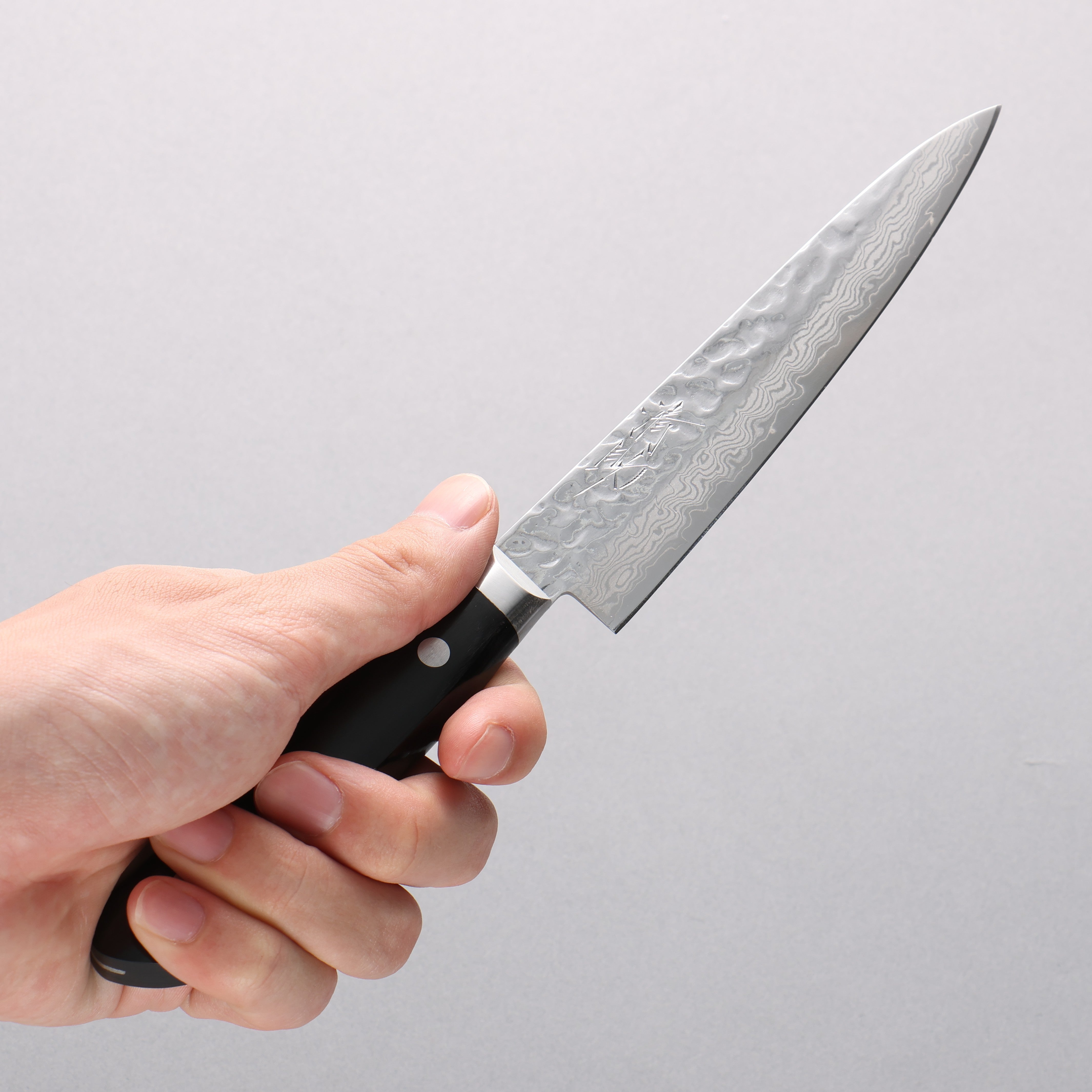 Seisuke VG10 17 Layer Damascus Petty-Utility 135mm Black Pakka wood Handle with Sheath - Japanny - Best Japanese Knife