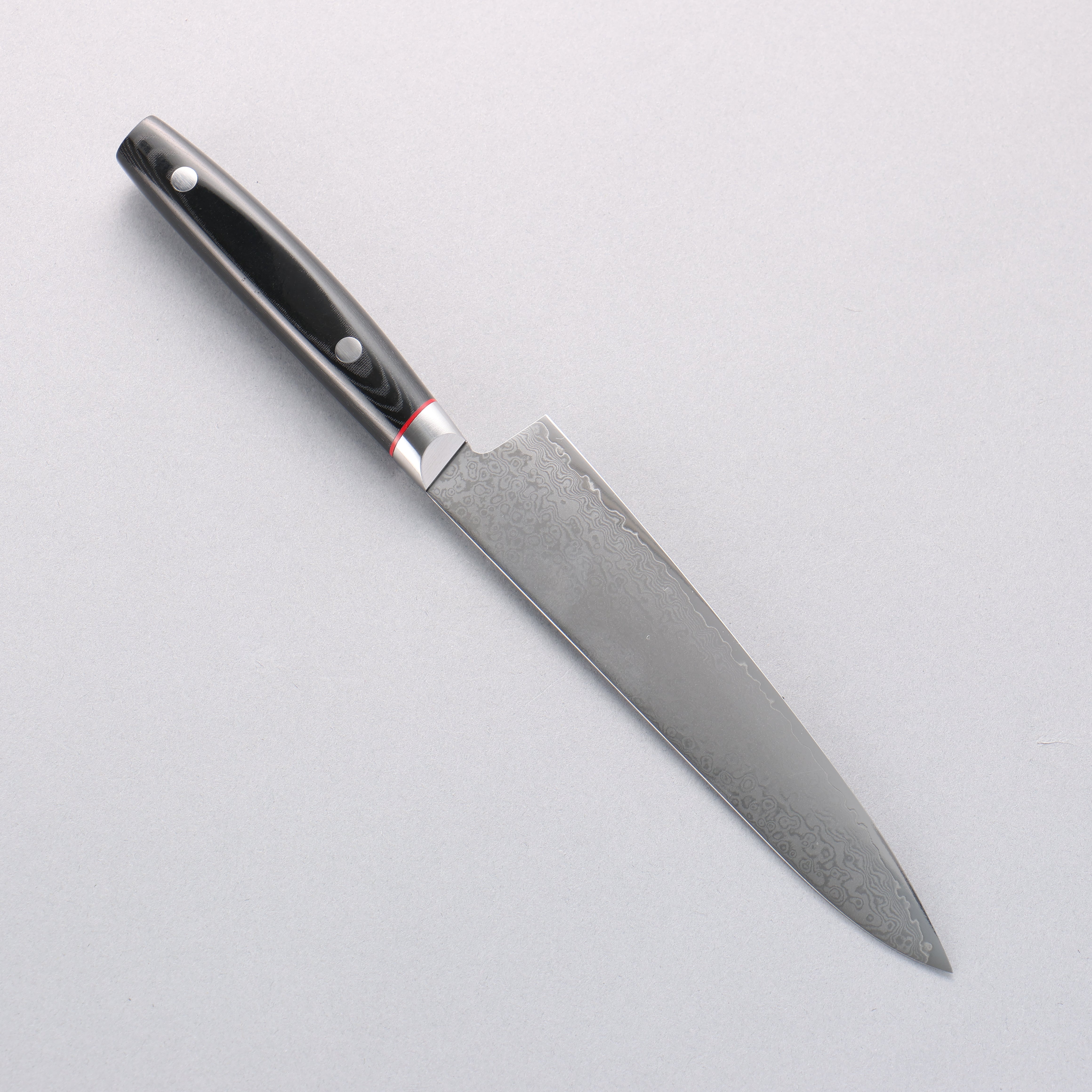 Seisuke Saiun VG10 Damascus Petty-Utility 150mm Black Micarta Handle - Japanny - Best Japanese Knife