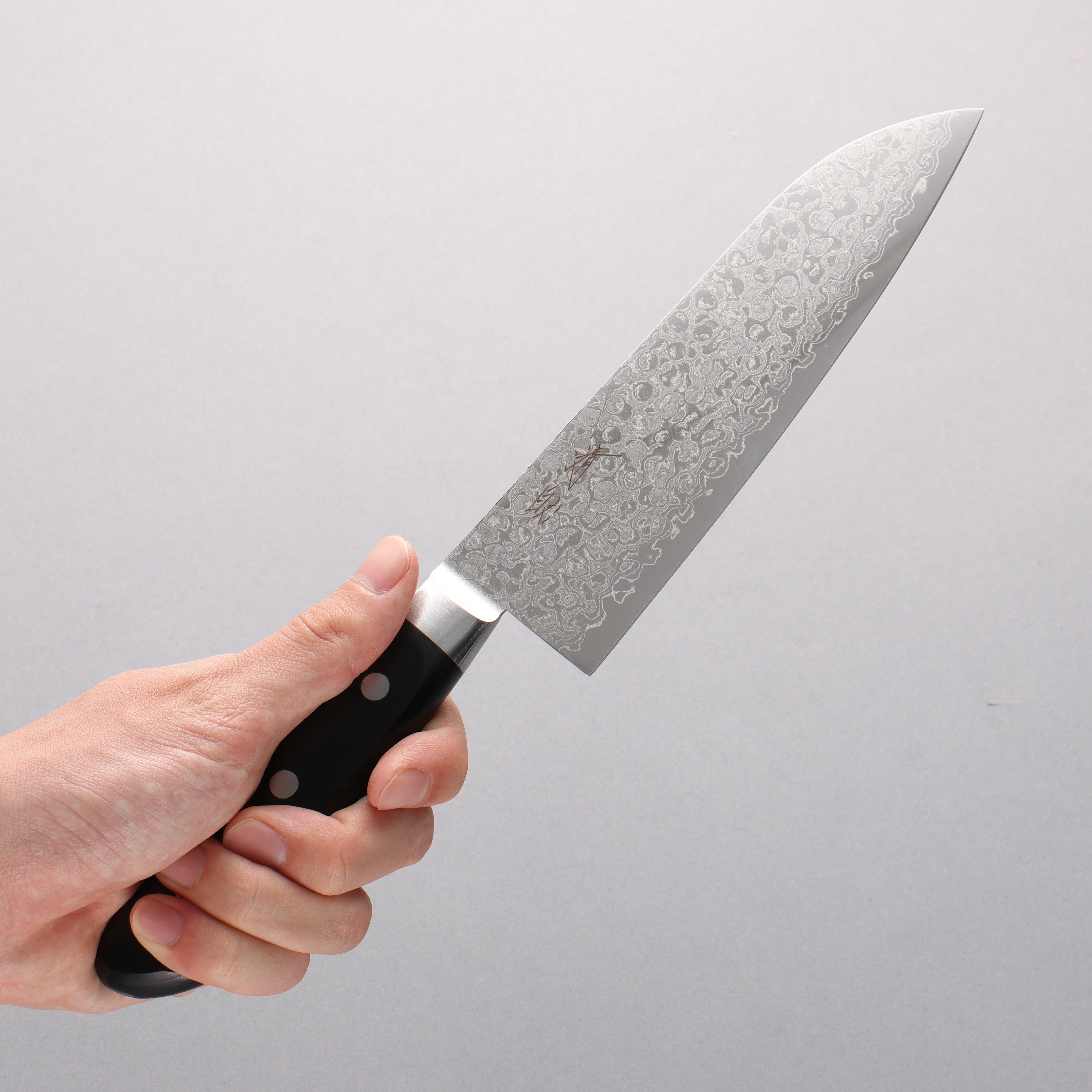 Seisuke AUS10 45 Layer Damascus Santoku 165mm Black Pakka wood Handle - Japanny - Best Japanese Knife