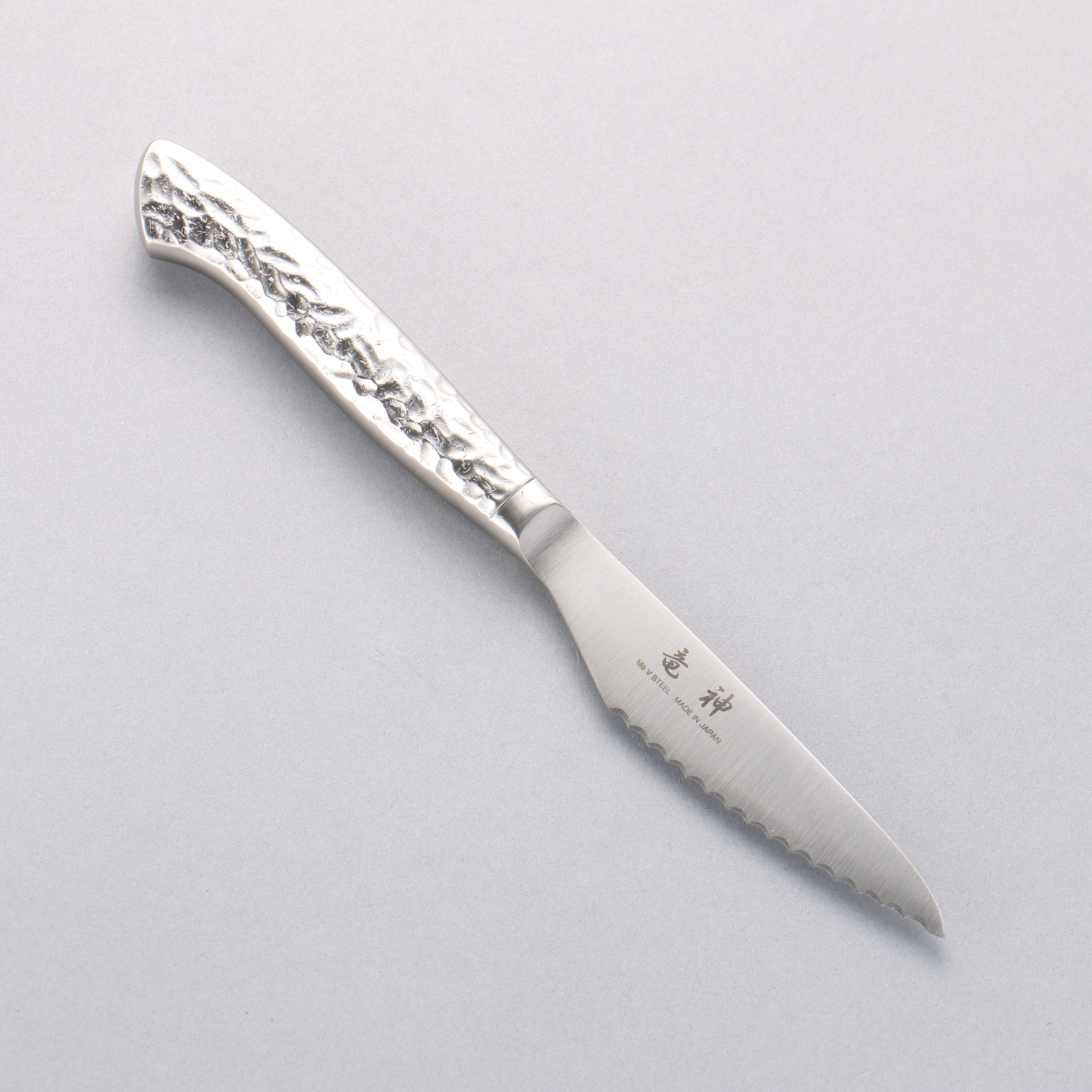 Seisuke Stainless Steel Steak Knife & Fork Set 80mm Stainless Handle Ryujin - Japanny - Best Japanese Knife