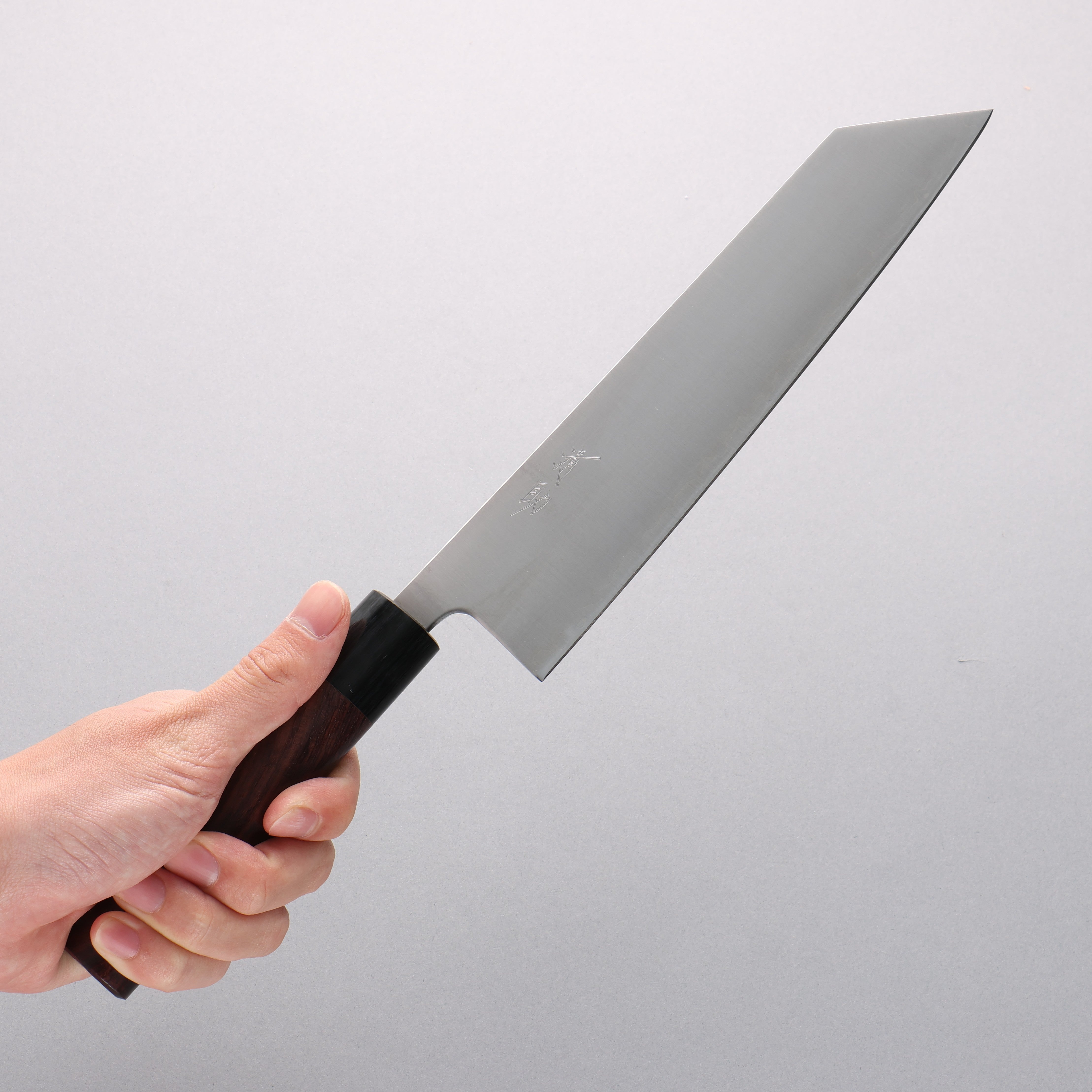 Seisuke Blue Super Kiritsuke Gyuto 210mm Rosewood (Ferrule: Black Pakka Wood) Handle - Japanny - Best Japanese Knife