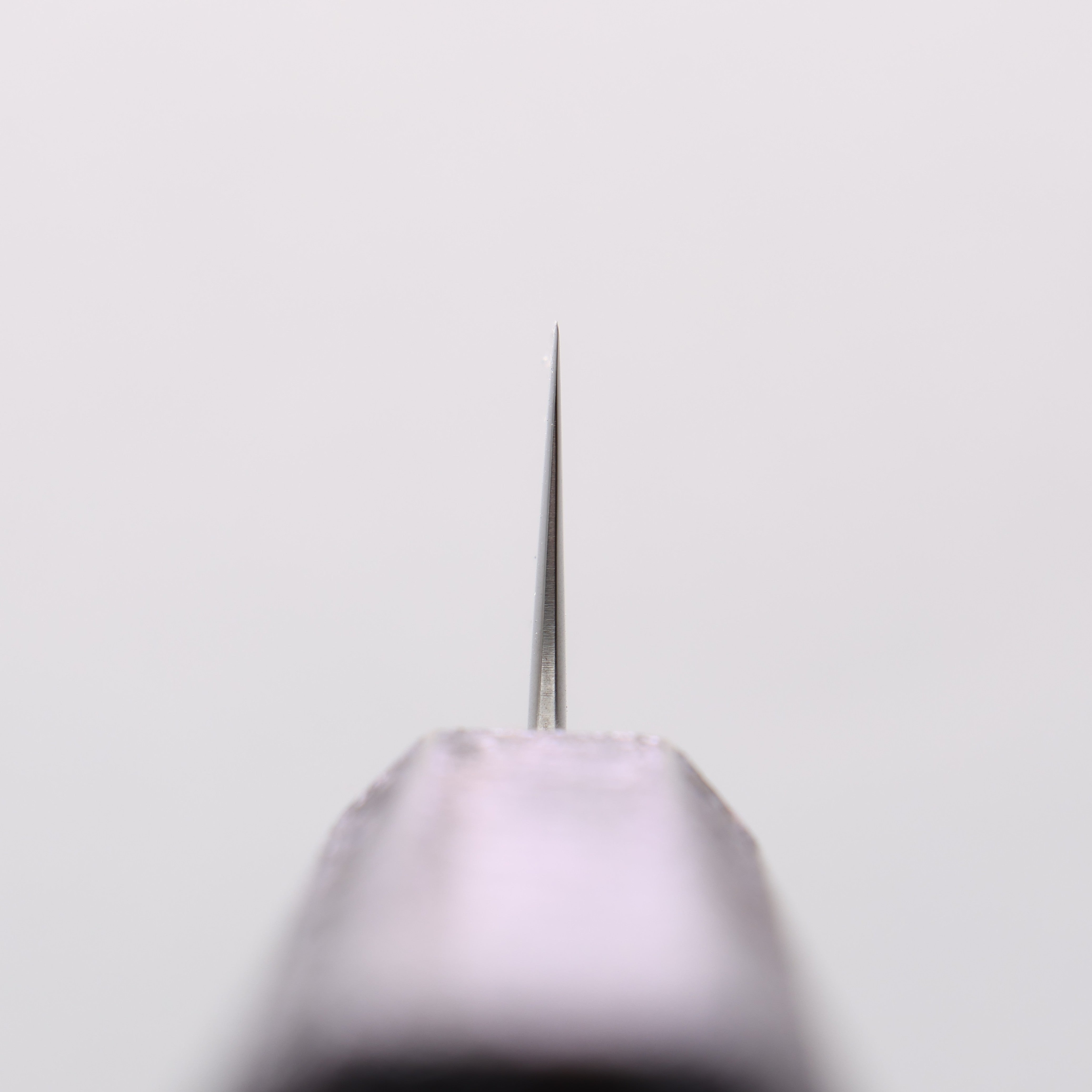 Seisuke White Steel No.1 Migaki Polish Finish Sujihiki 240mm Oak with Purple Lacquer Handle - Japanny - Best Japanese Knife