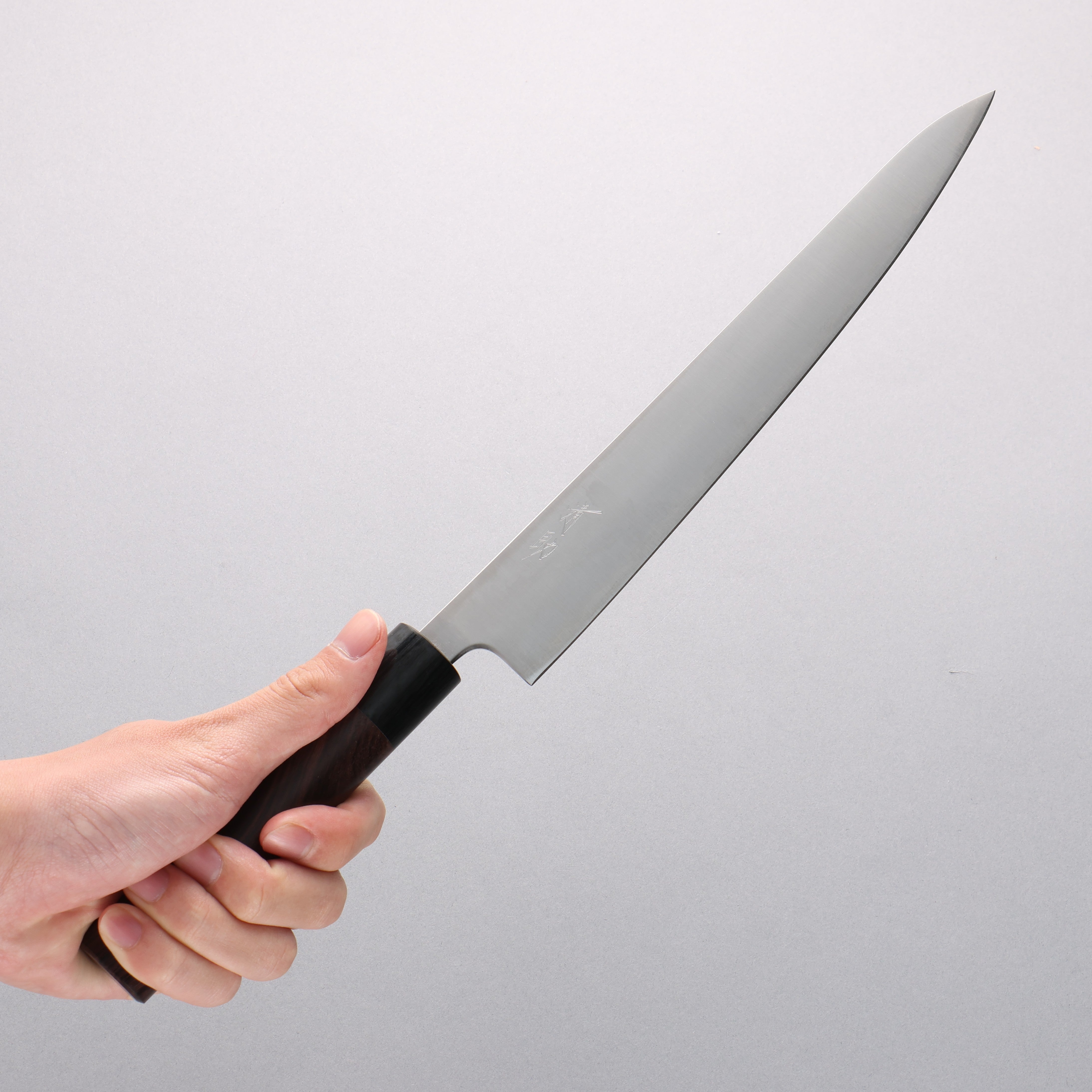 Seisuke Blue Super Sujihiki 240mm Rosewood (Ferrule: Black Pakka Wood) Handle - Japanny - Best Japanese Knife