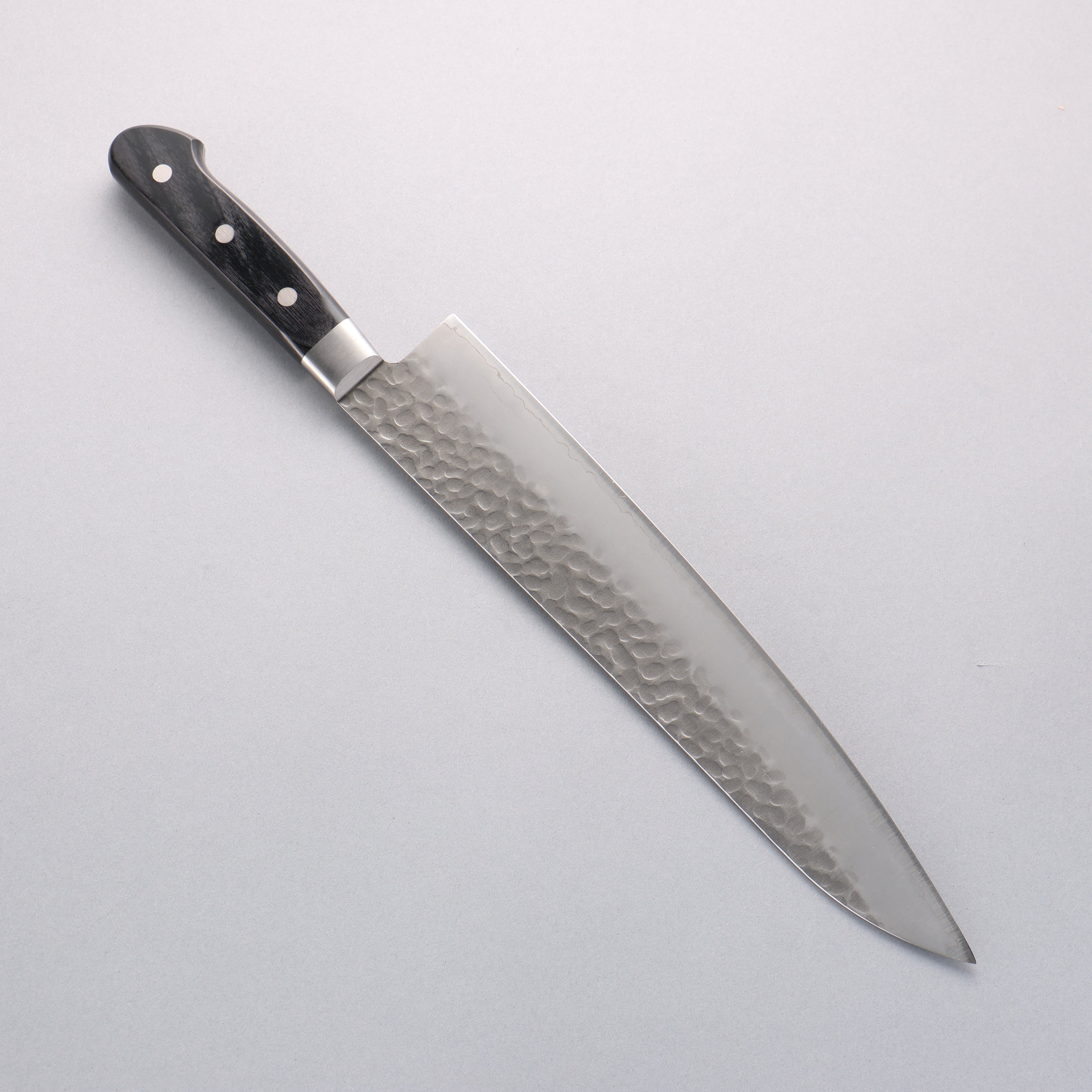 Seisuke AUS8 Hammered Gyuto 270mm Black Pakka wood Handle - Japanny - Best Japanese Knife