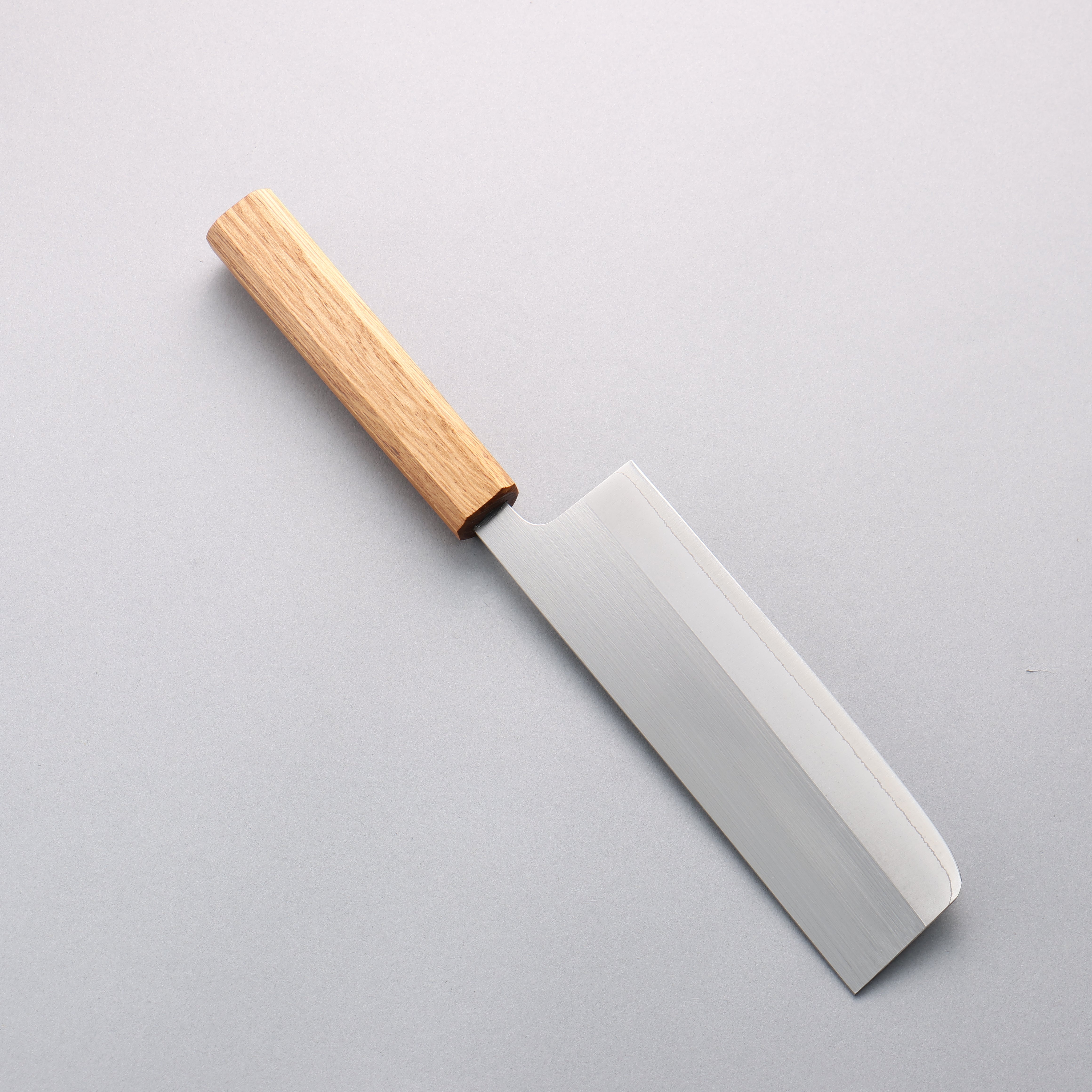 Seisuke SRS13 Vertically Brushed Nakiri 165mm Oak Handle - Japanny - Best Japanese Knife