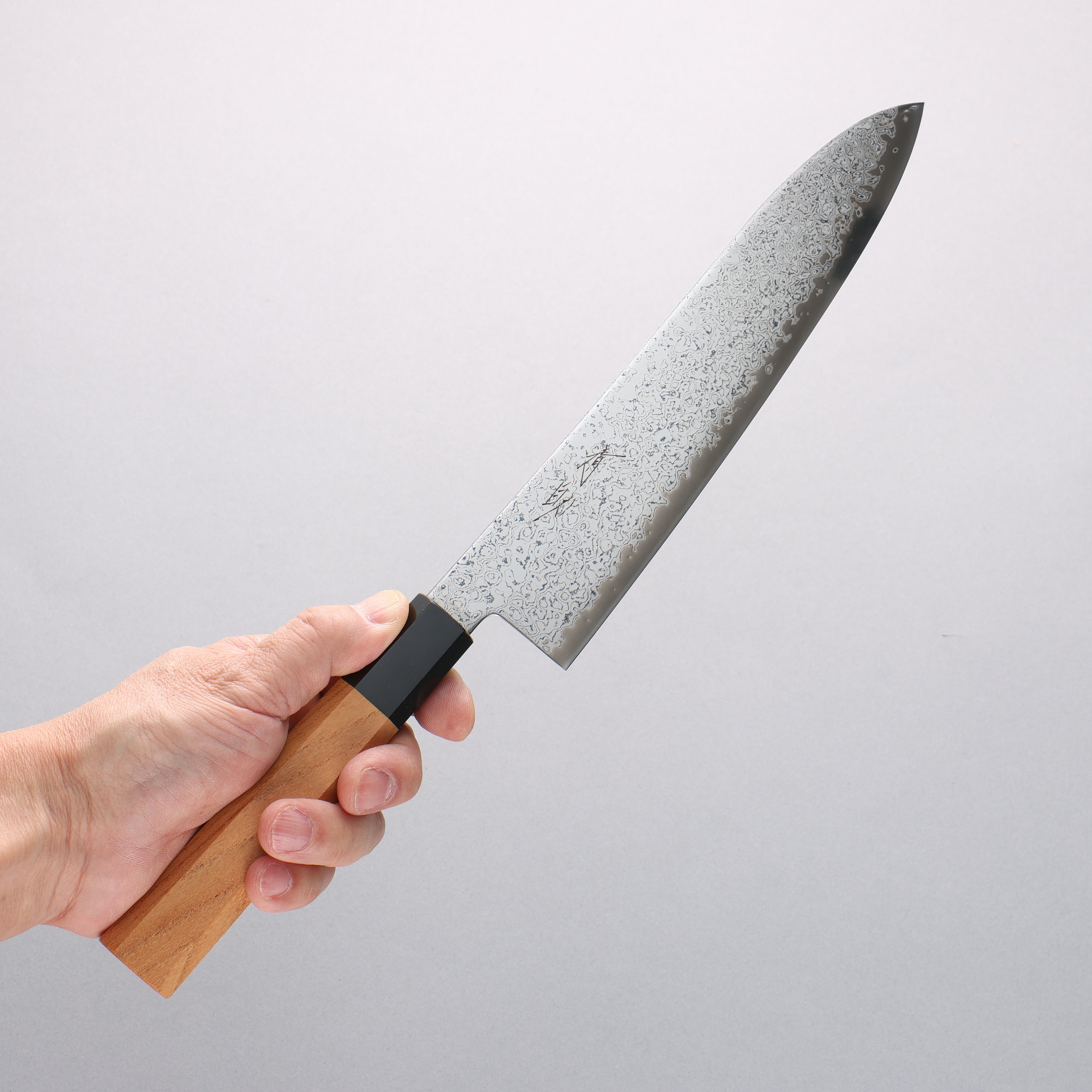 Seisuke VG10 Damascus Migaki Finished Gyuto 210mm Keyaki (Japanese Elm) Handle - Japanny - Best Japanese Knife