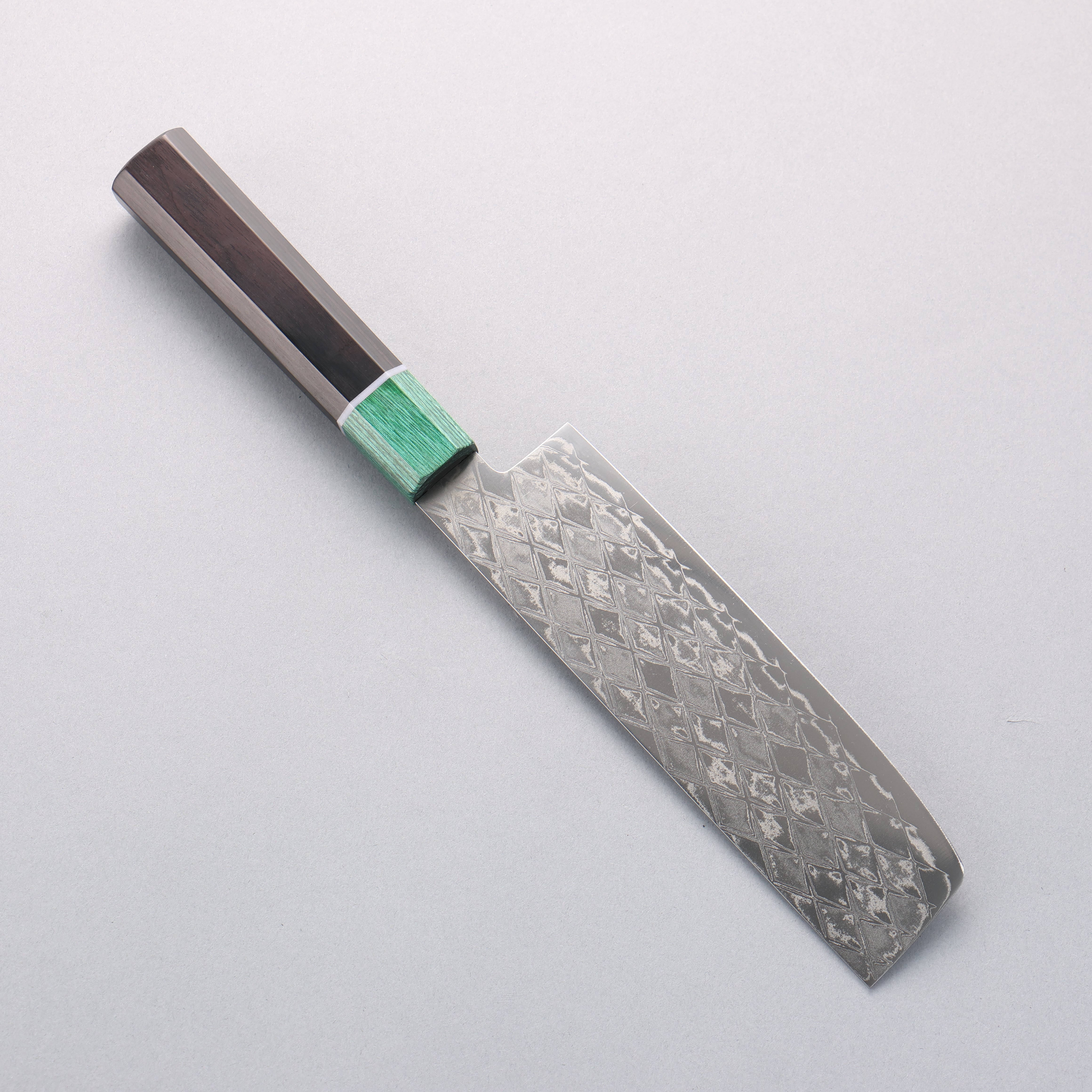 Seisuke AUS10 Mirror Crossed Usuba 160mm Black Pakka wood(ferrule: Green Pakka wood) Handle - Japanny - Best Japanese Knife