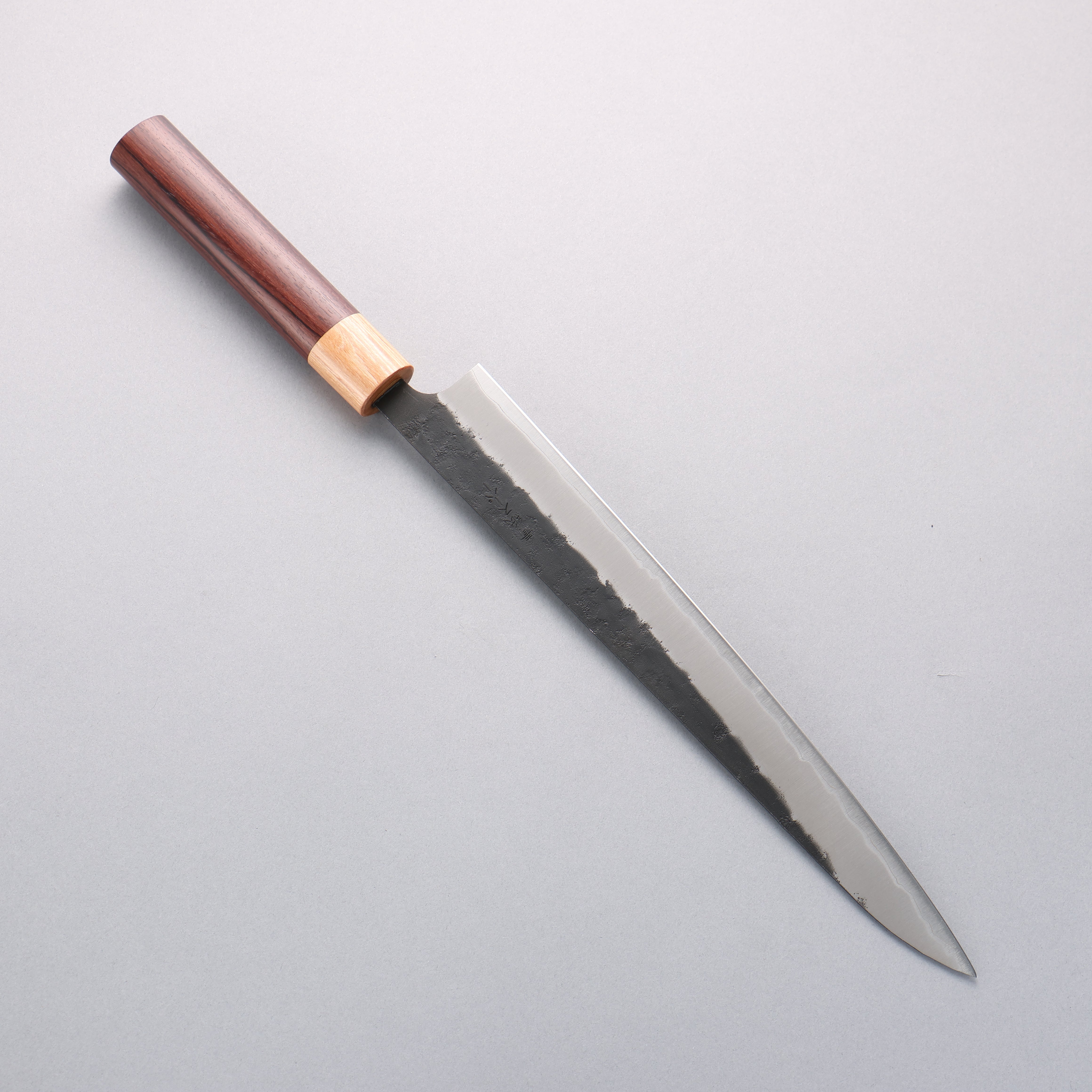 Seisuke Blue Super Black Nashiji Sujihiki 270mm Rosewood (Ferrule: White Pakka Wood) Handle - Japanny - Best Japanese Knife