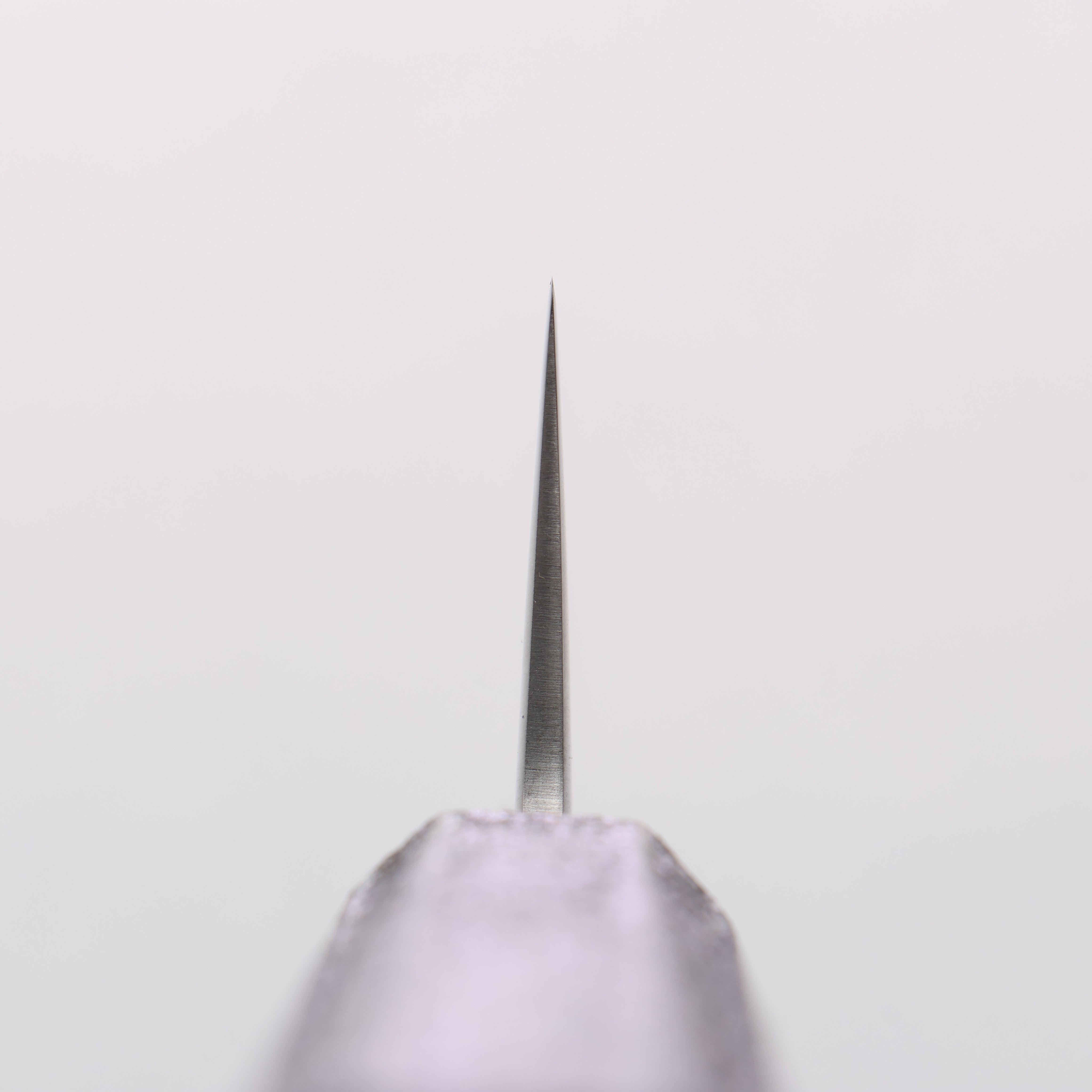 Seisuke White Steel No.1 Migaki Polish Finish Gyuto 180mm Oak with Purple Lacquer Handle - Japanny - Best Japanese Knife