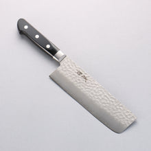  Seisuke AUS8 Hammered Nakiri 165mm Black Pakka wood Handle - Japanny - Best Japanese Knife