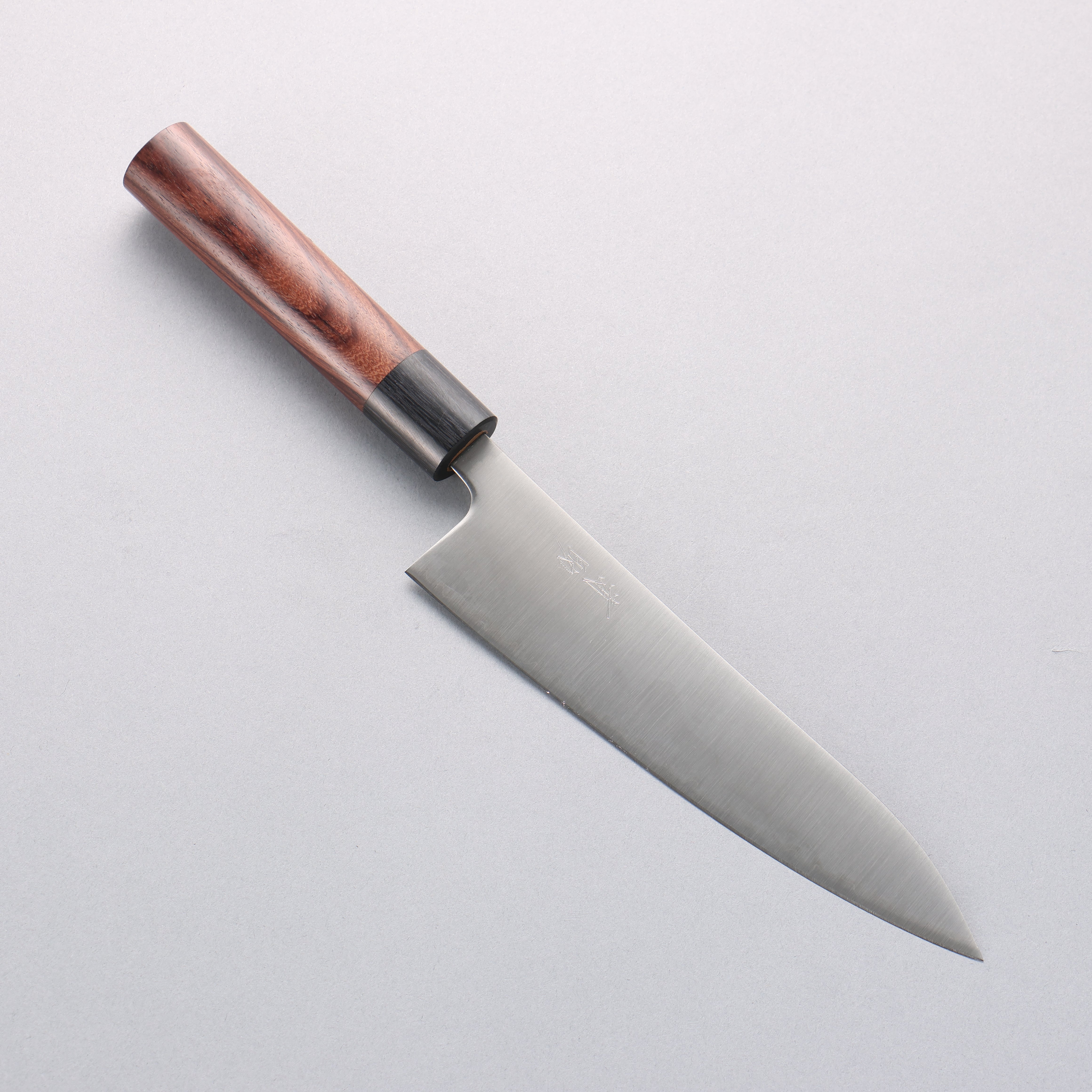 Seisuke Blue Super Gyuto 180mm Rosewood (Ferrule: Black Pakka Wood) Handle - Japanny - Best Japanese Knife