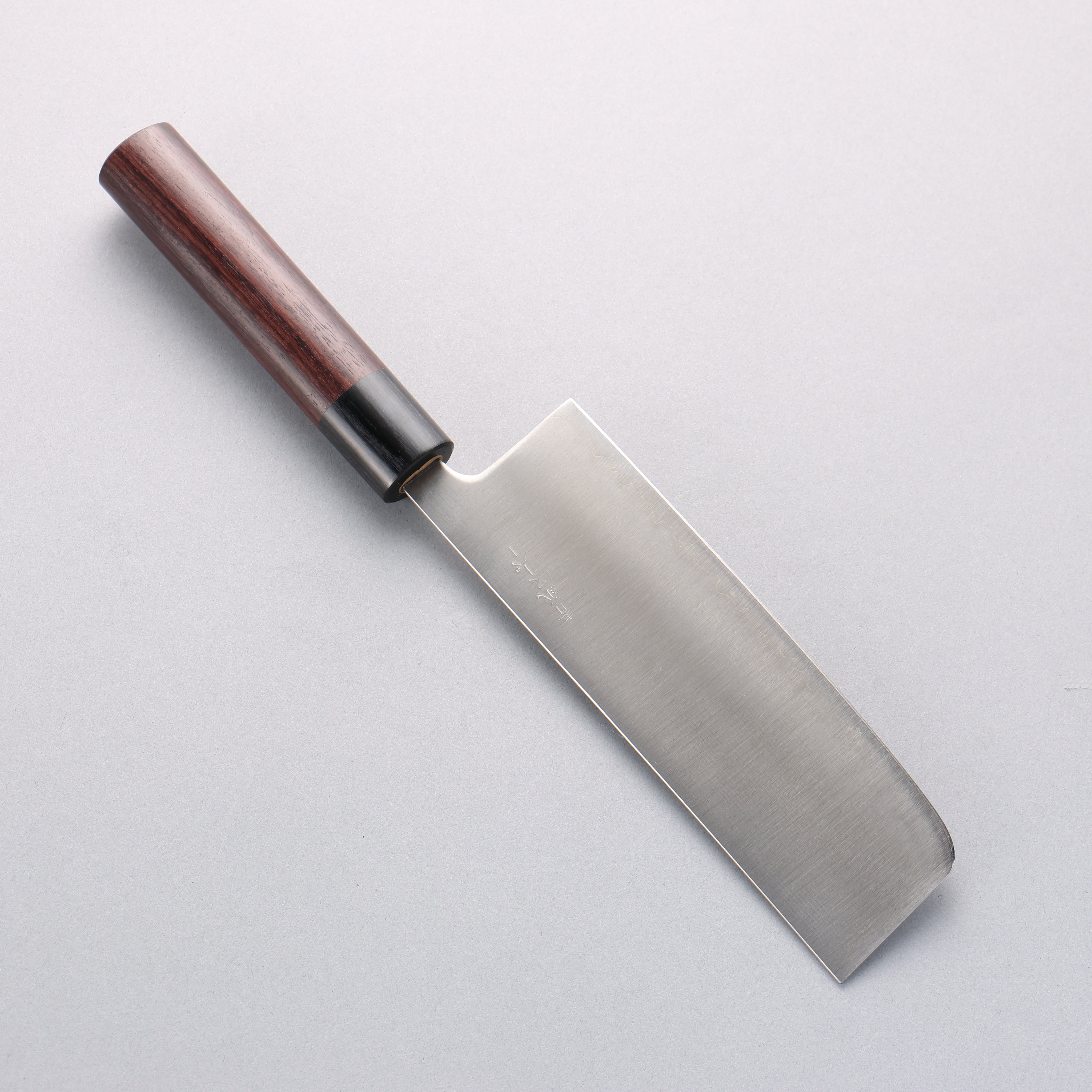 Seisuke Blue Super Nakiri 165mm Rosewood (Ferrule: Black Pakka Wood) Handle - Japanny - Best Japanese Knife