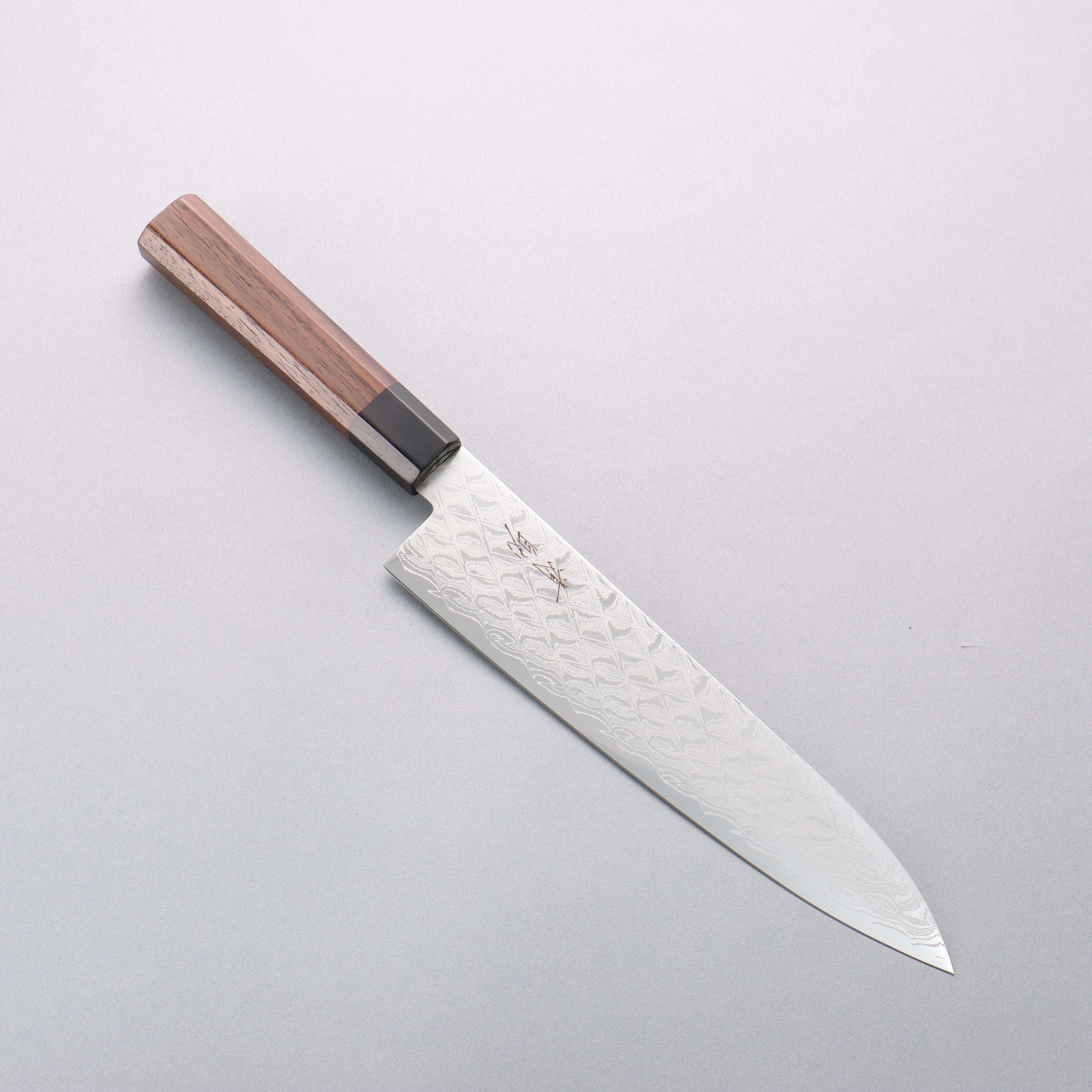 Seisuke AUS10 Mirror Crossed Gyuto 210mm Rosewood (Ferrule: Black Pakka Wood) Handle - Japanny - Best Japanese Knife