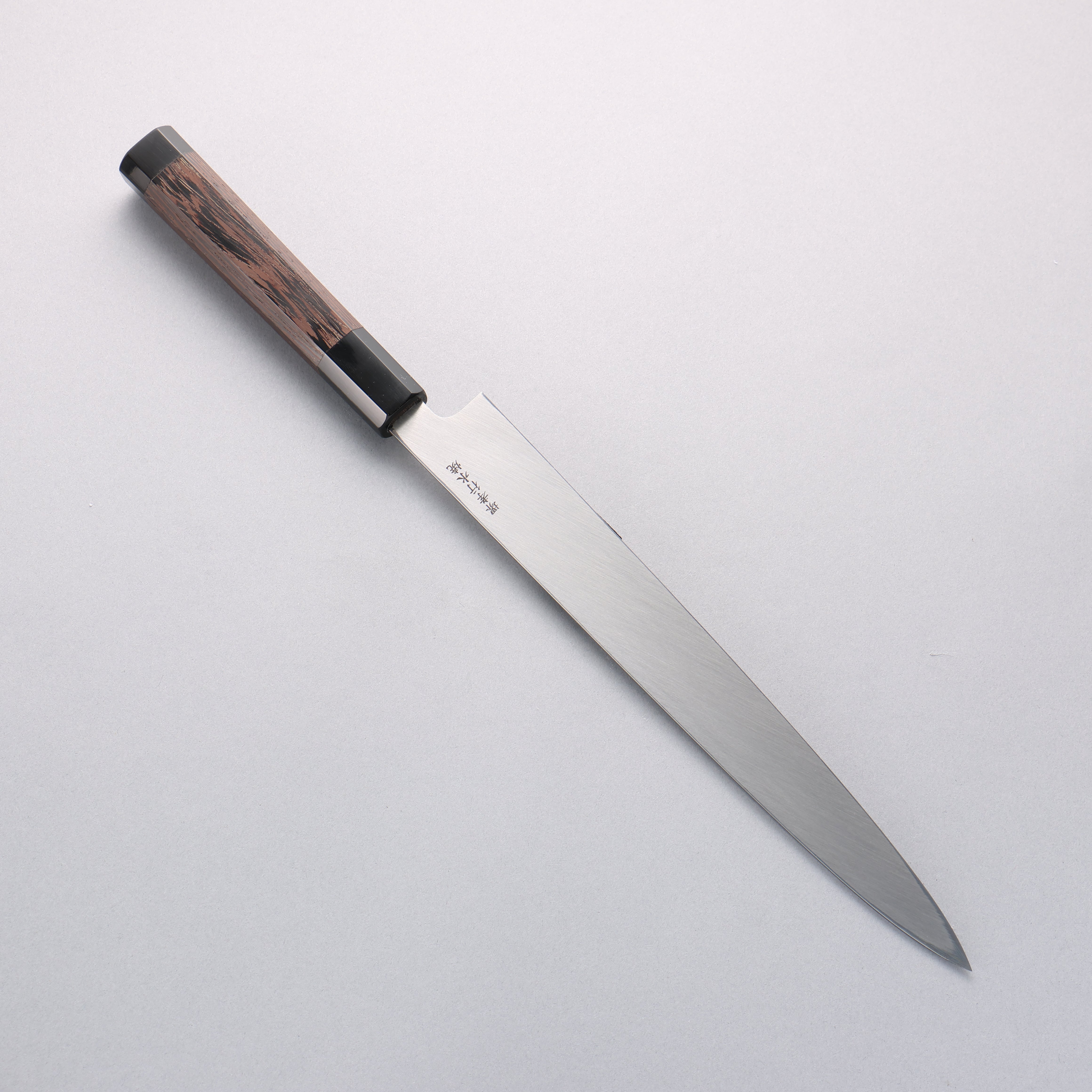 Sakai Takayuki Honyaki White Steel No.2 Yanagiba Wenge with Double Water Buffalo Ring Handle - Japanny - Best Japanese Knife