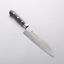  Sakai Takayuki VG10 Hammered Damascus 17 Layer Santoku 180mm Black Pakka wood Handle - Japanny - Best Japanese Knife