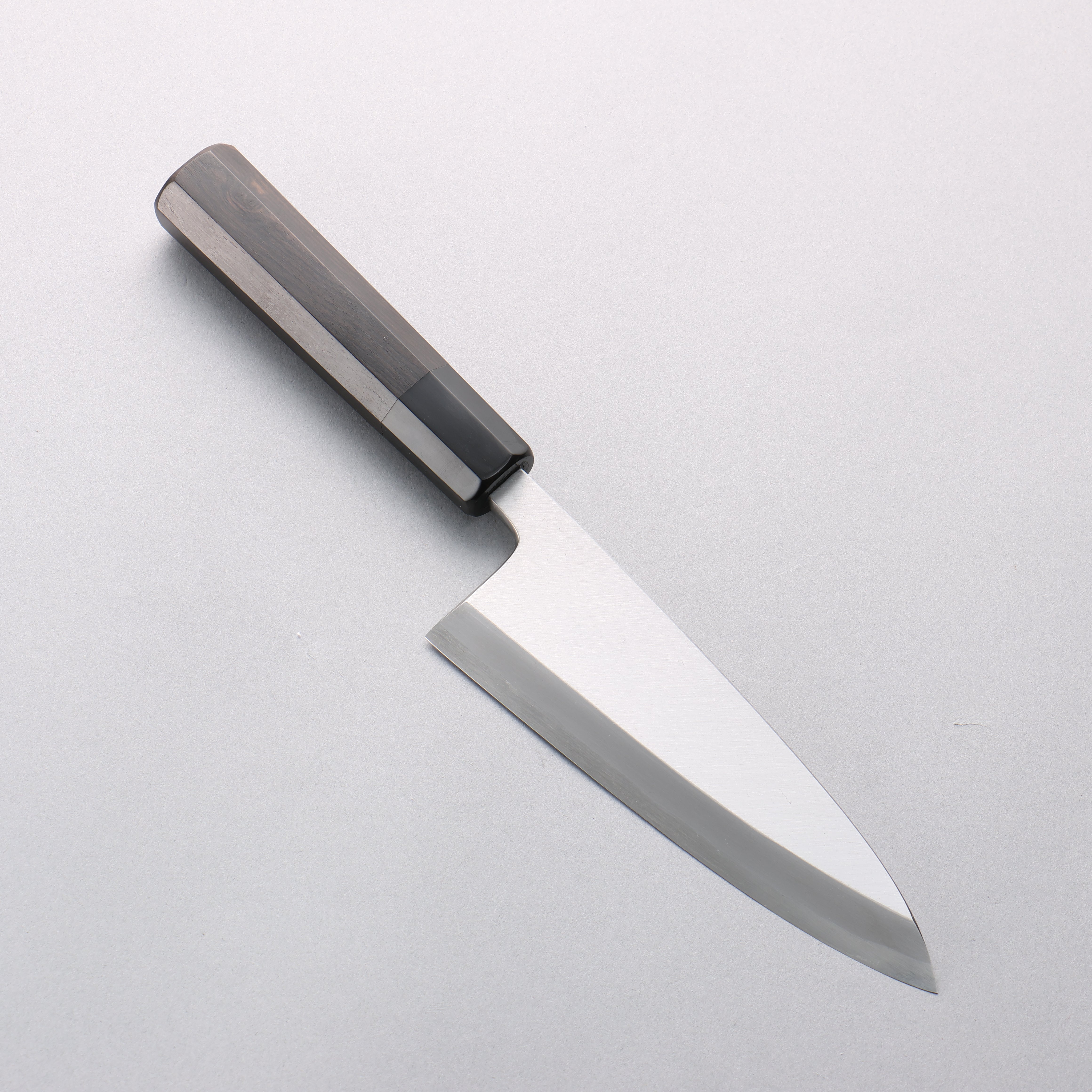 Minamoto Akitada Blue Steel No.2 Aideba 150mm Ebony Wood (ferrule: Black Water Buffalo Horn) Handle - Japanny - Best Japanese Knife