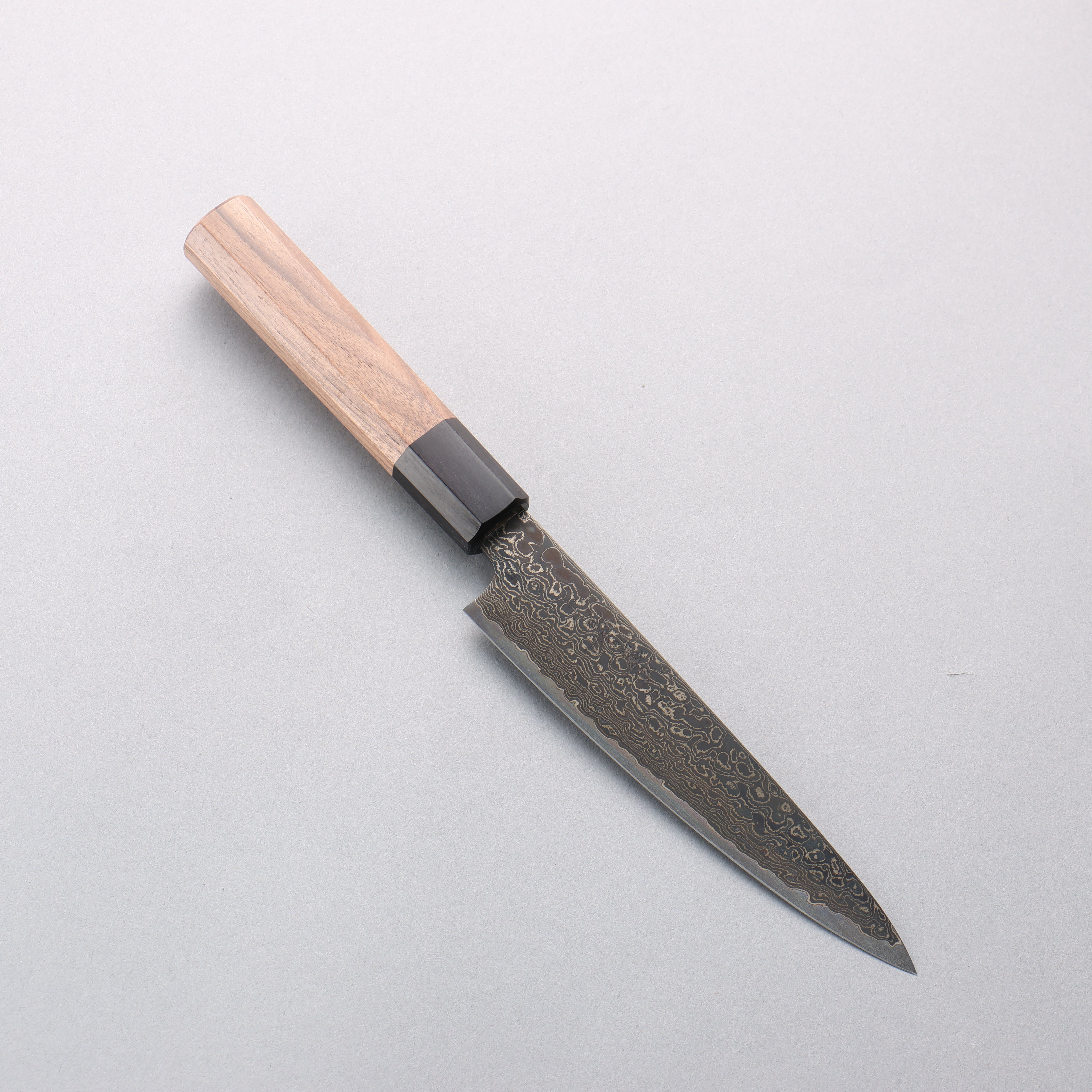 Kagekiyo ZA-18 Damascus black dye Petty-Utility 150mm Walnut Handle