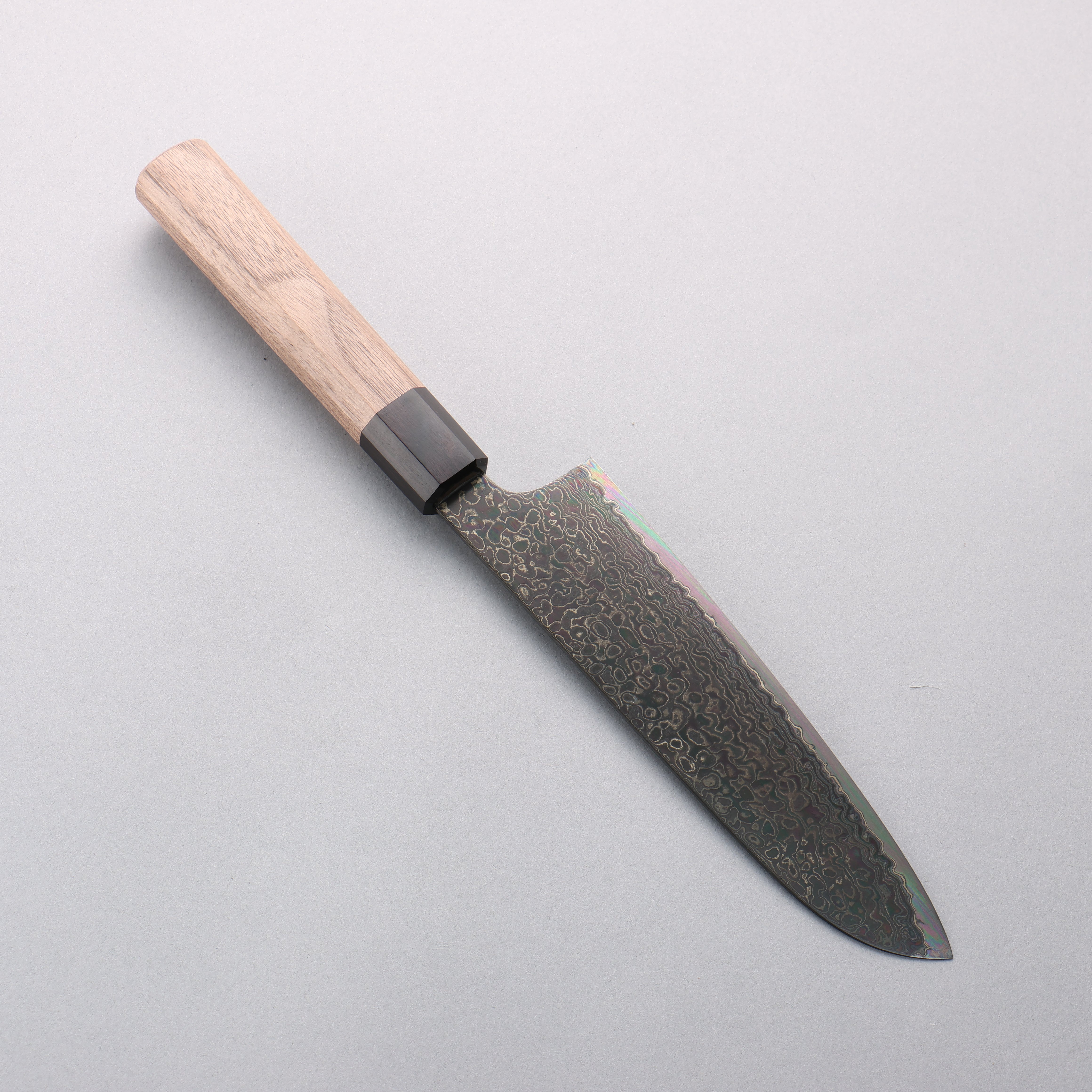 Kagekiyo ZA-18 Damascus black dye Santoku 175mm Walnut Handle - Japanny - Best Japanese Knife