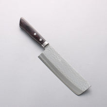  Kunihira Kokuryu VG10 Damascus Nakiri 165mm Black Pakka wood Handle - Japanny - Best Japanese Knife