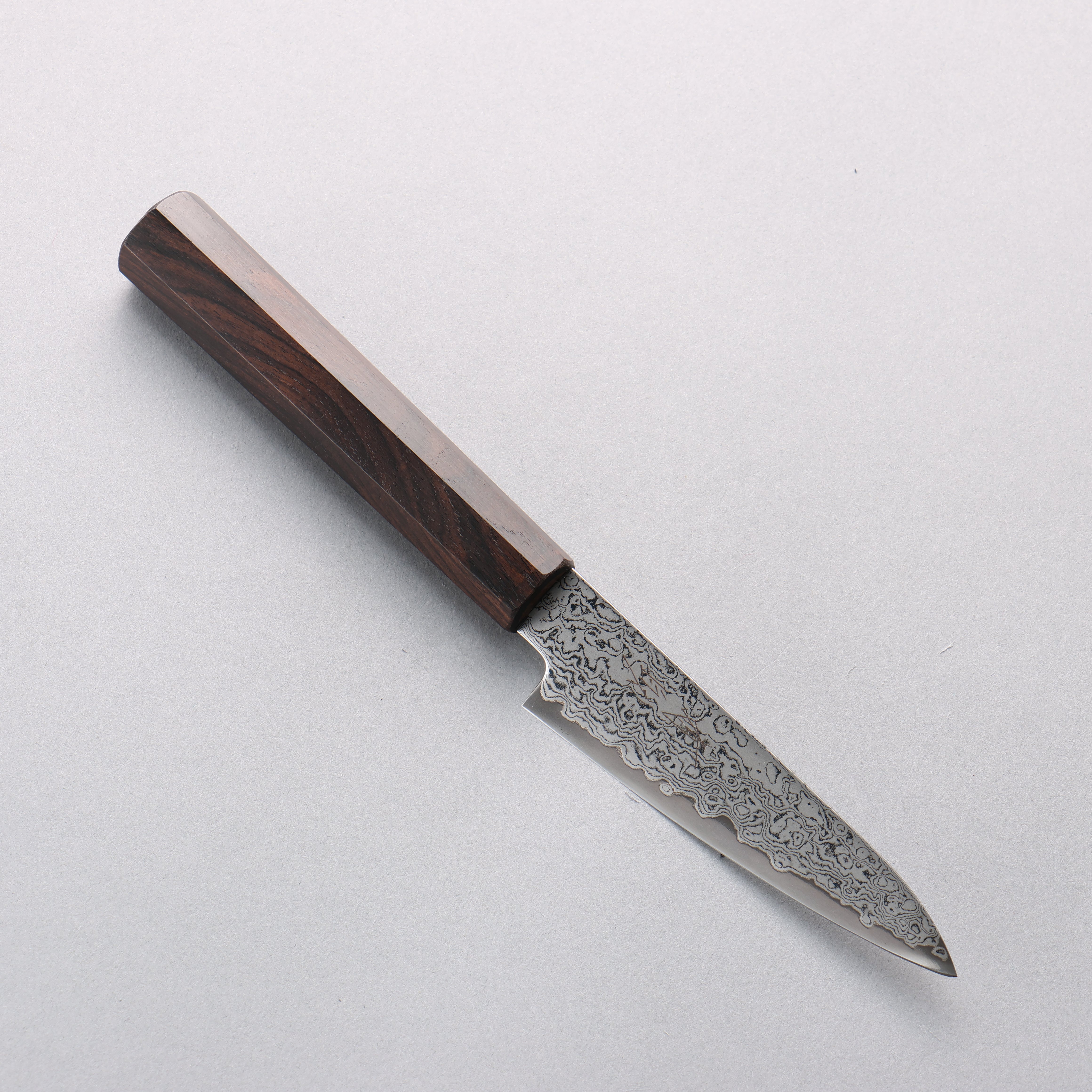 Seisuke VG10 Damascus Petty-Utility 105mm Ebony Wood Handle - Japanny - Best Japanese Knife