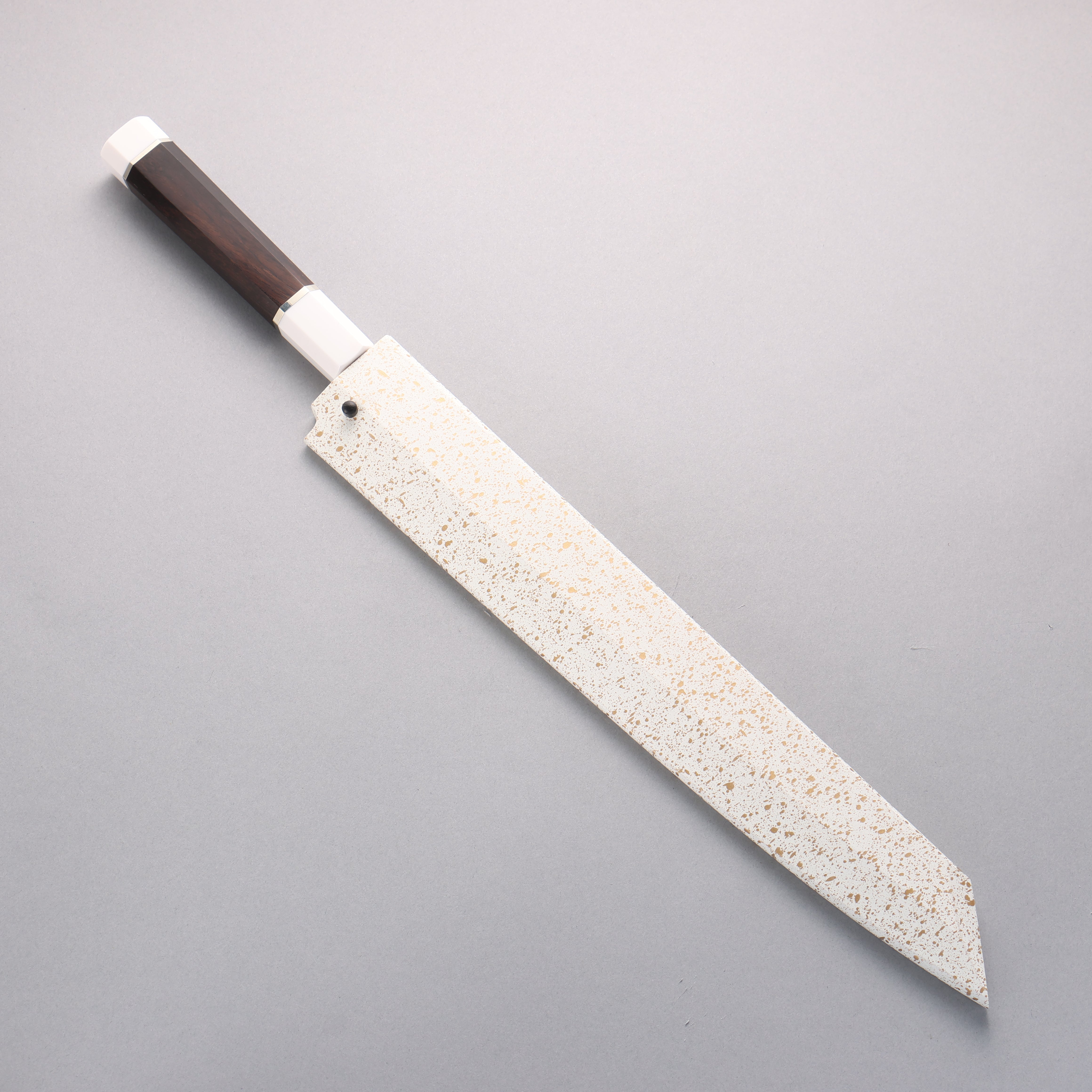 Sakai Takayuki Shinuchi Water Quenching Honyaki White Steel No.2 Mirrored Finish Kiritsuke Yanagiba 300mm with Sheath - Japanny - Best Japanese Knife