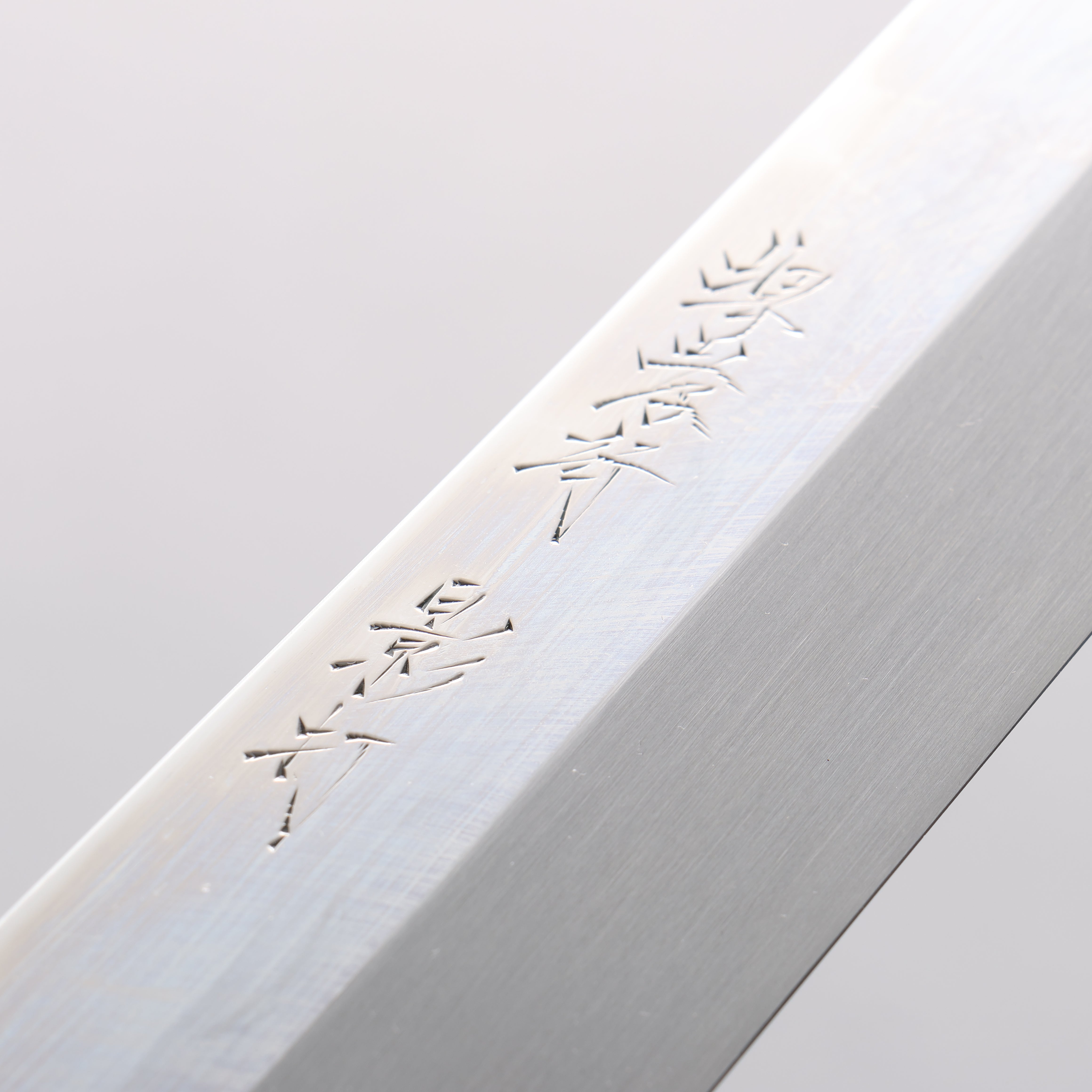 Sakai Takayuki Kageuchi Water Quenching Honyaki White Steel No.2 Mirrored Finish Sakimaru Yanagiba 300mm Ebony with Double Water Buffalo Ring Handle with Sheath - Japanny - Best Japanese Knife