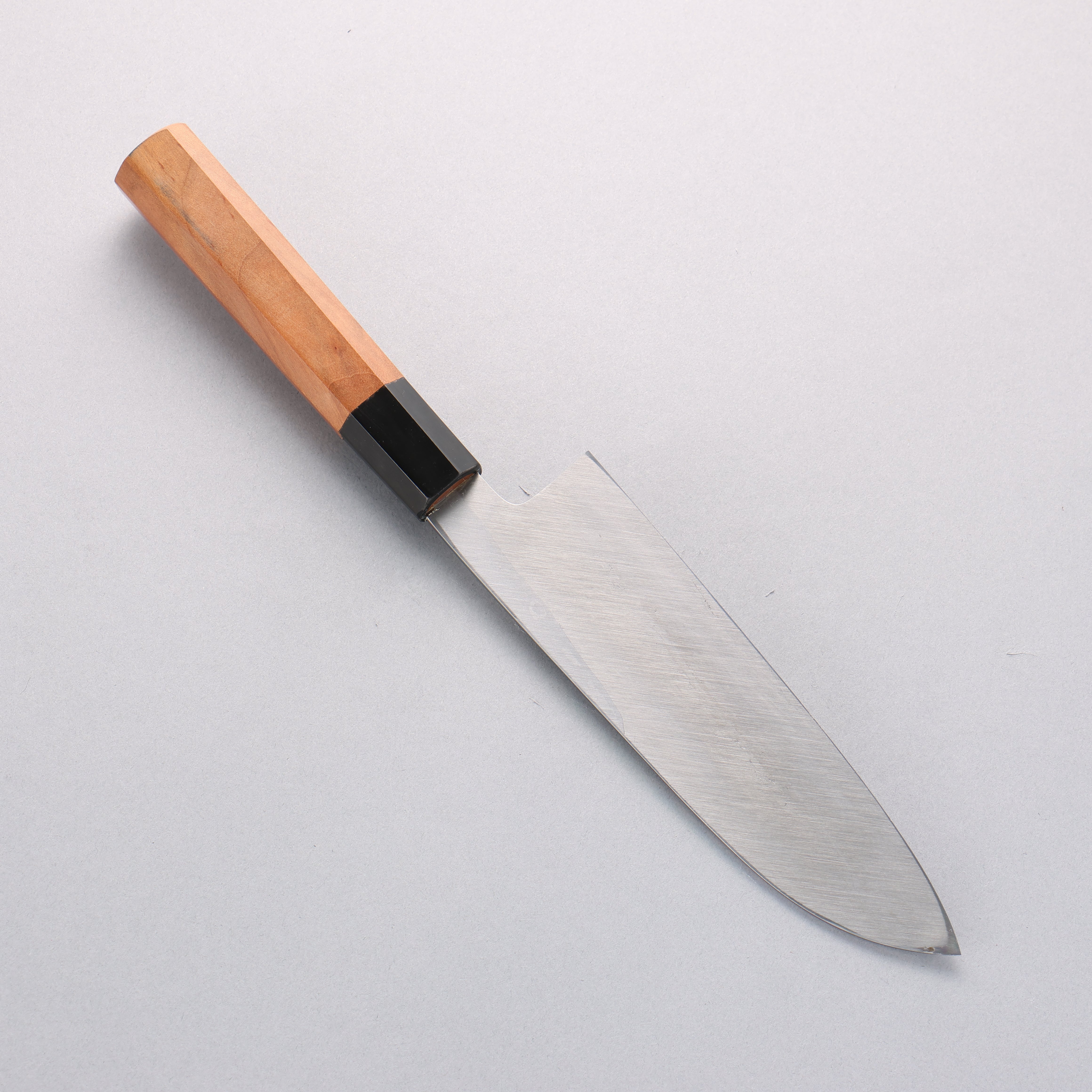 Tessen by Yamatsuka Tamahagane Damascus Santoku 165mm Wild Cherry Handle - Japanny - Best Japanese Knife