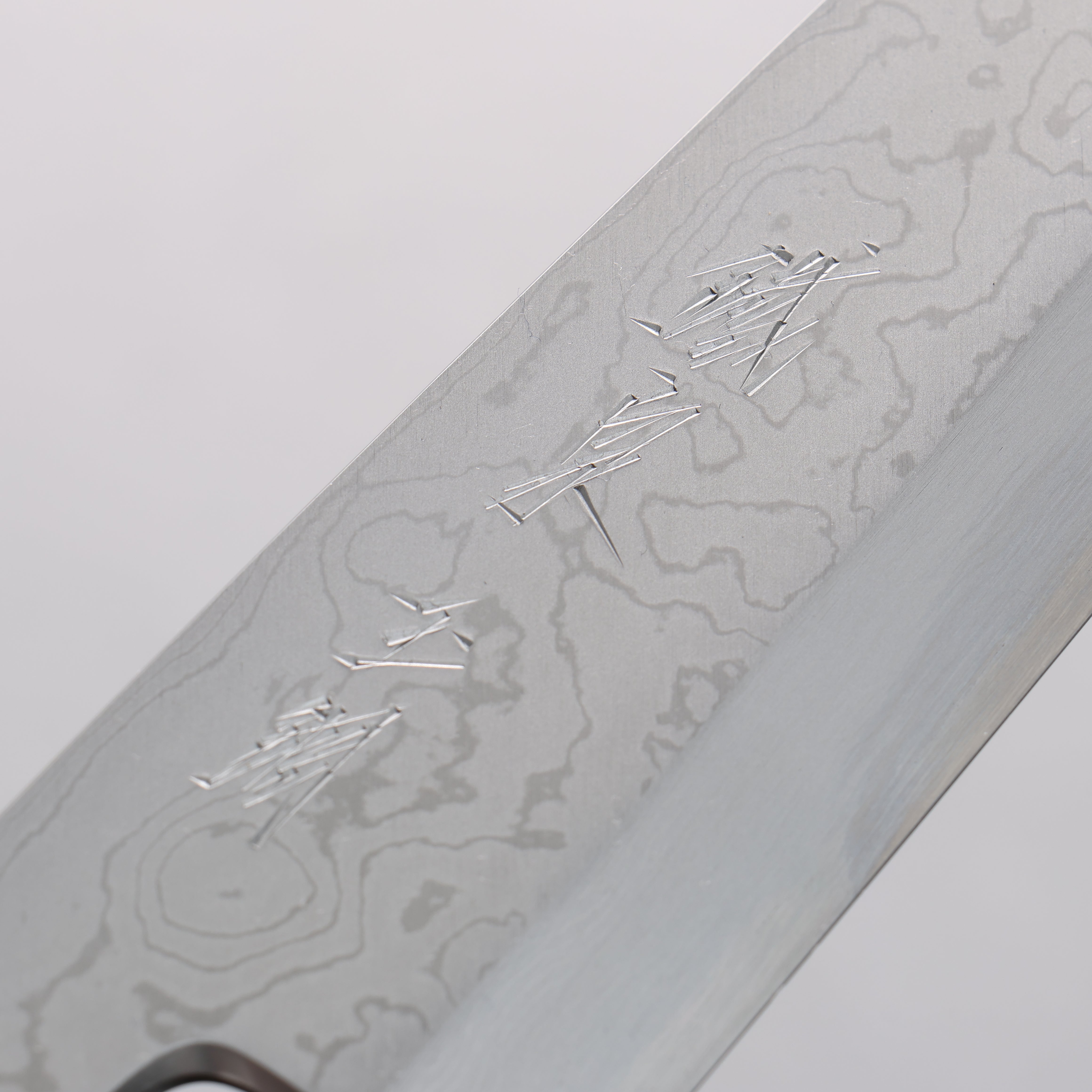 Tessen by Yamatsuka Tamahagane Damascus Santoku 165mm Wild Cherry Handle - Japanny - Best Japanese Knife