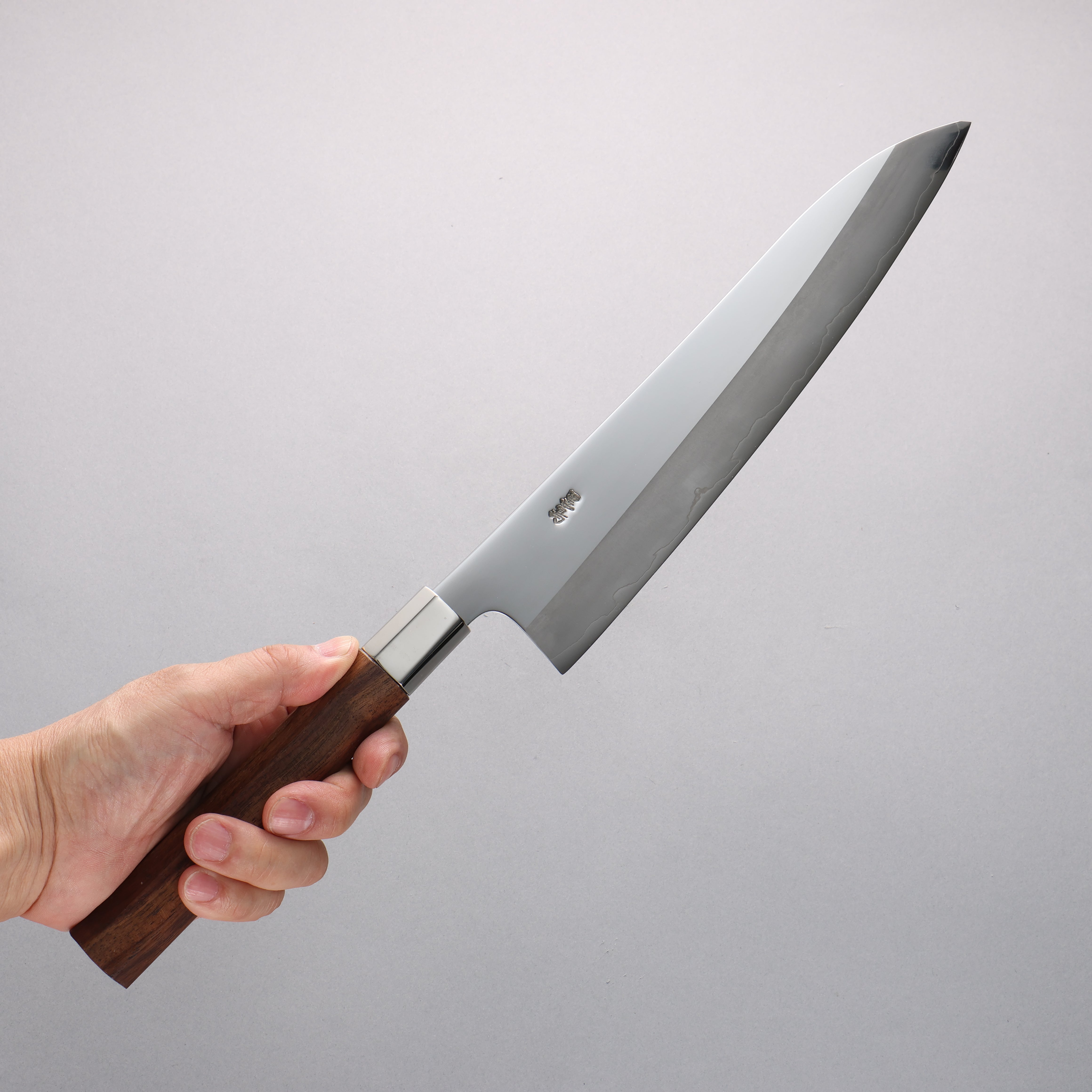 Kurotori Silver Steel No.3 Migaki Finished Gyuto 240mm Walnut Handle - Japanny - Best Japanese Knife