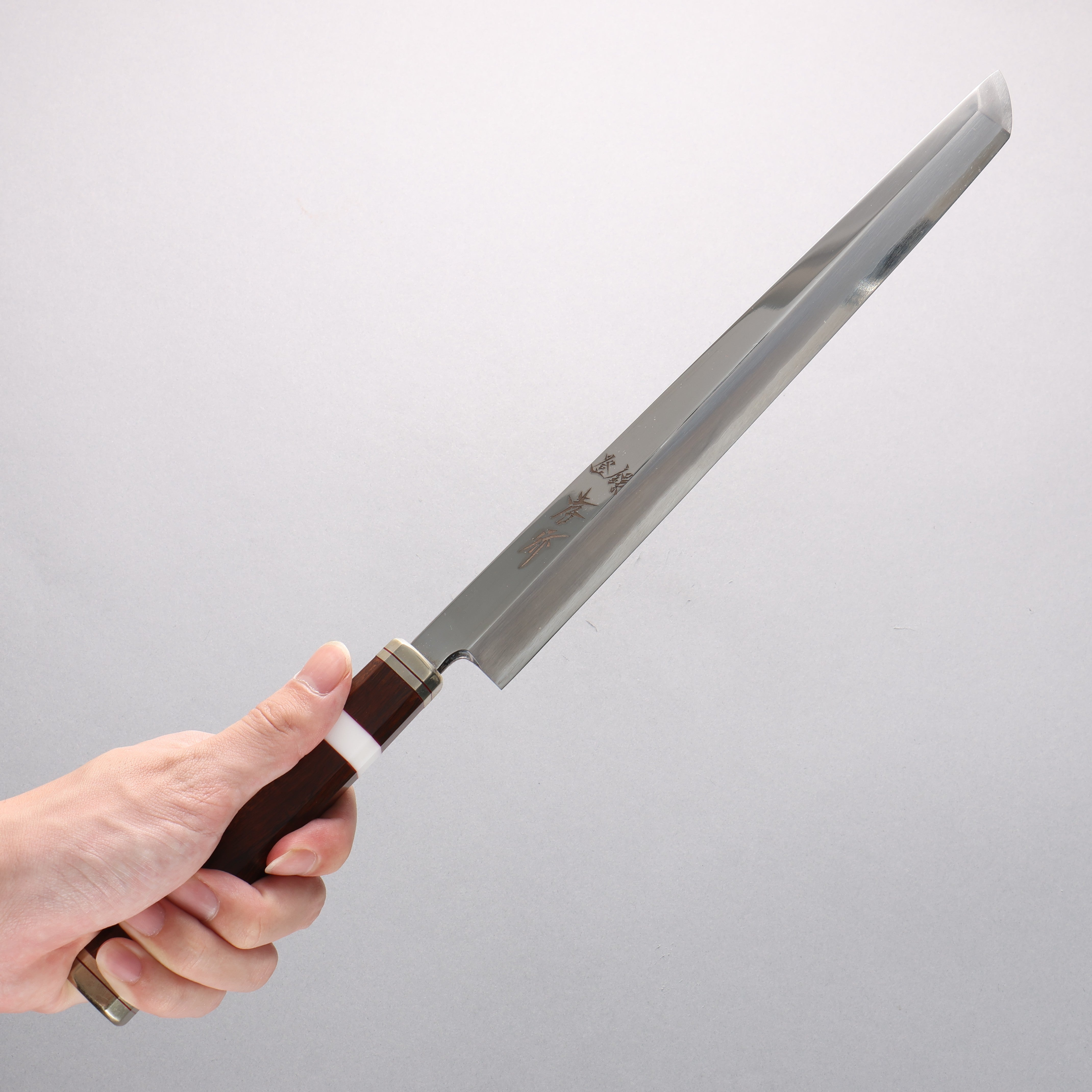Sakai Takayuki Shiden Silver Steel No.3 Takohiki 270mm Desert Ironwood(Sugihara model) Handle - Japanny - Best Japanese Knife