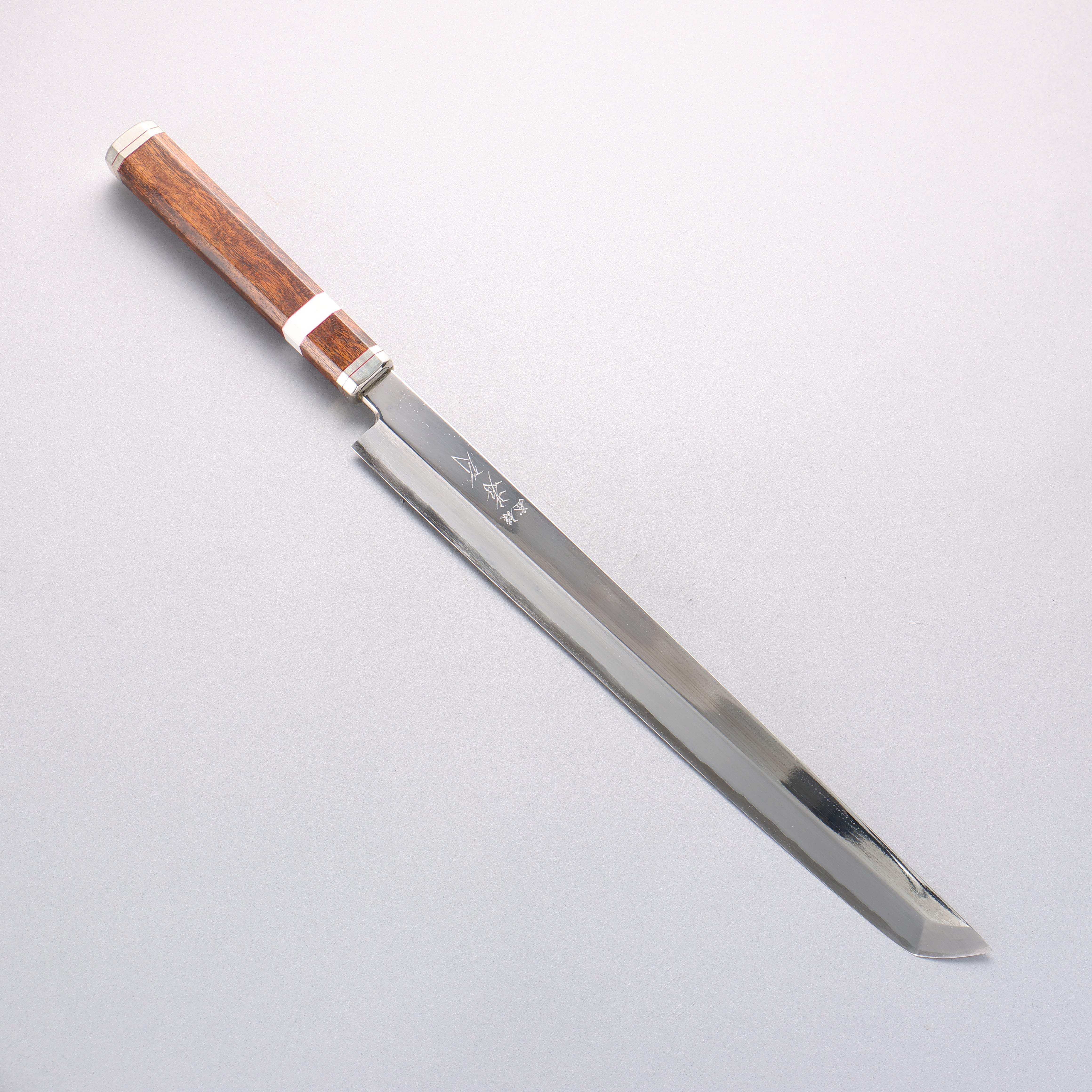 Sakai Takayuki Shiden Silver Steel No.3 Takohiki 300mm Desert Ironwood(Sugihara model) Handle - Japanny - Best Japanese Knife