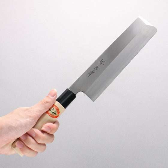 Sakai Takayuki Kasumitogi White Steel Usuba Magnolia Handle - Japanny - Best Japanese Knife
