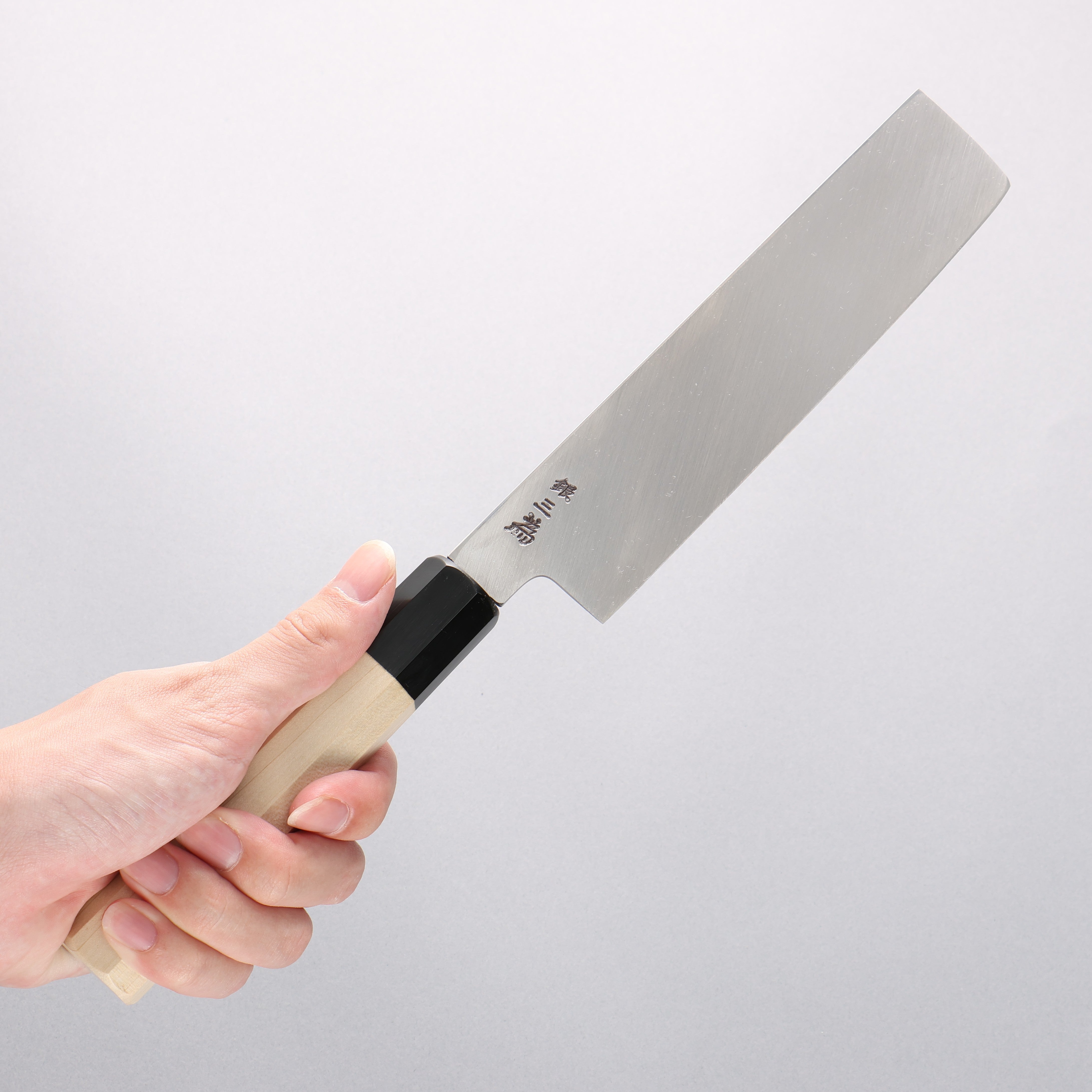 Sakai Takayuki Chef Series [Left Handed] Silver Steel No.3 Usuba 180mm Magnolia Handle - Japanny - Best Japanese Knife