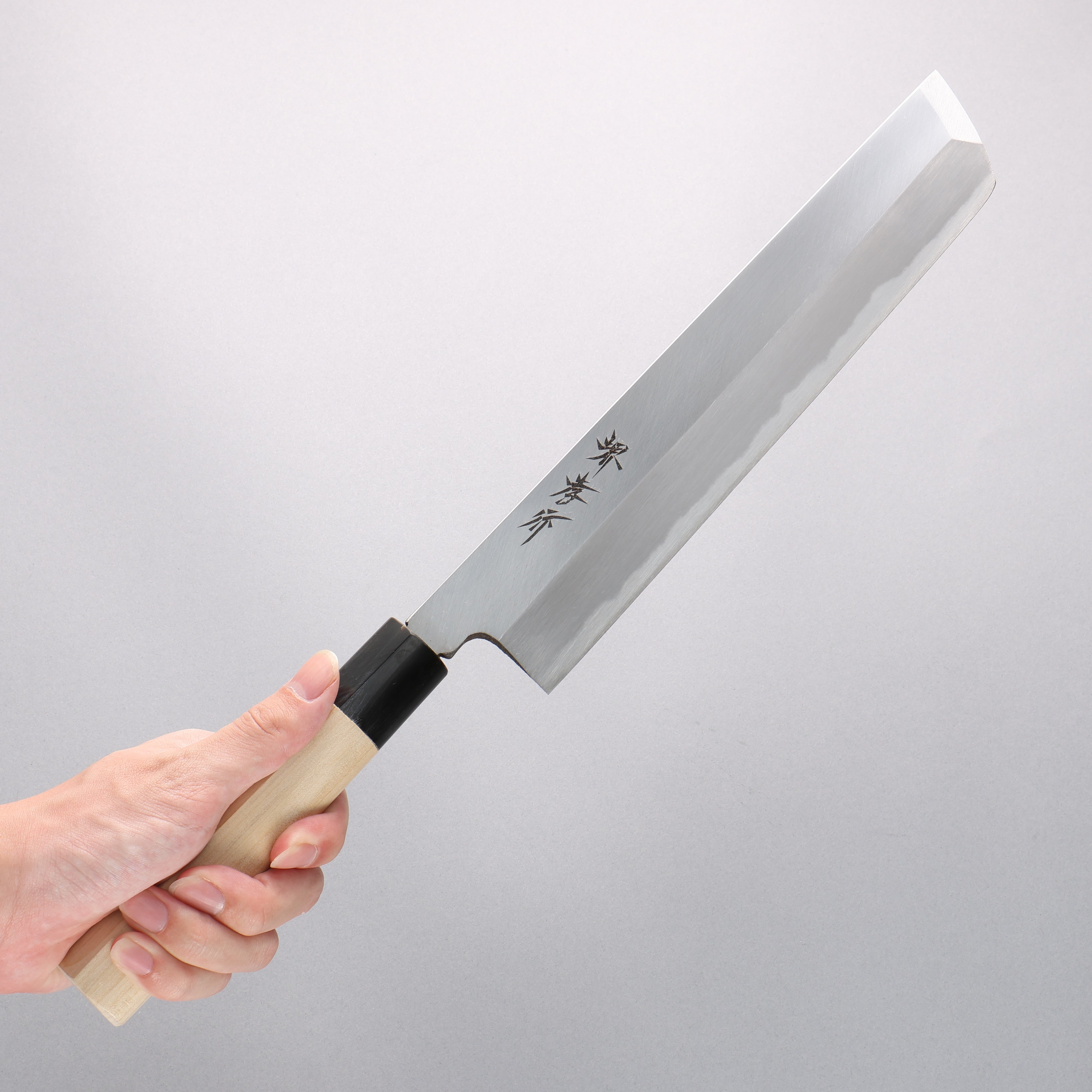 Sakai Takayuki Kasumitogi White Steel Hamokiri 240mm Magnolia Handle - Japanny - Best Japanese Knife