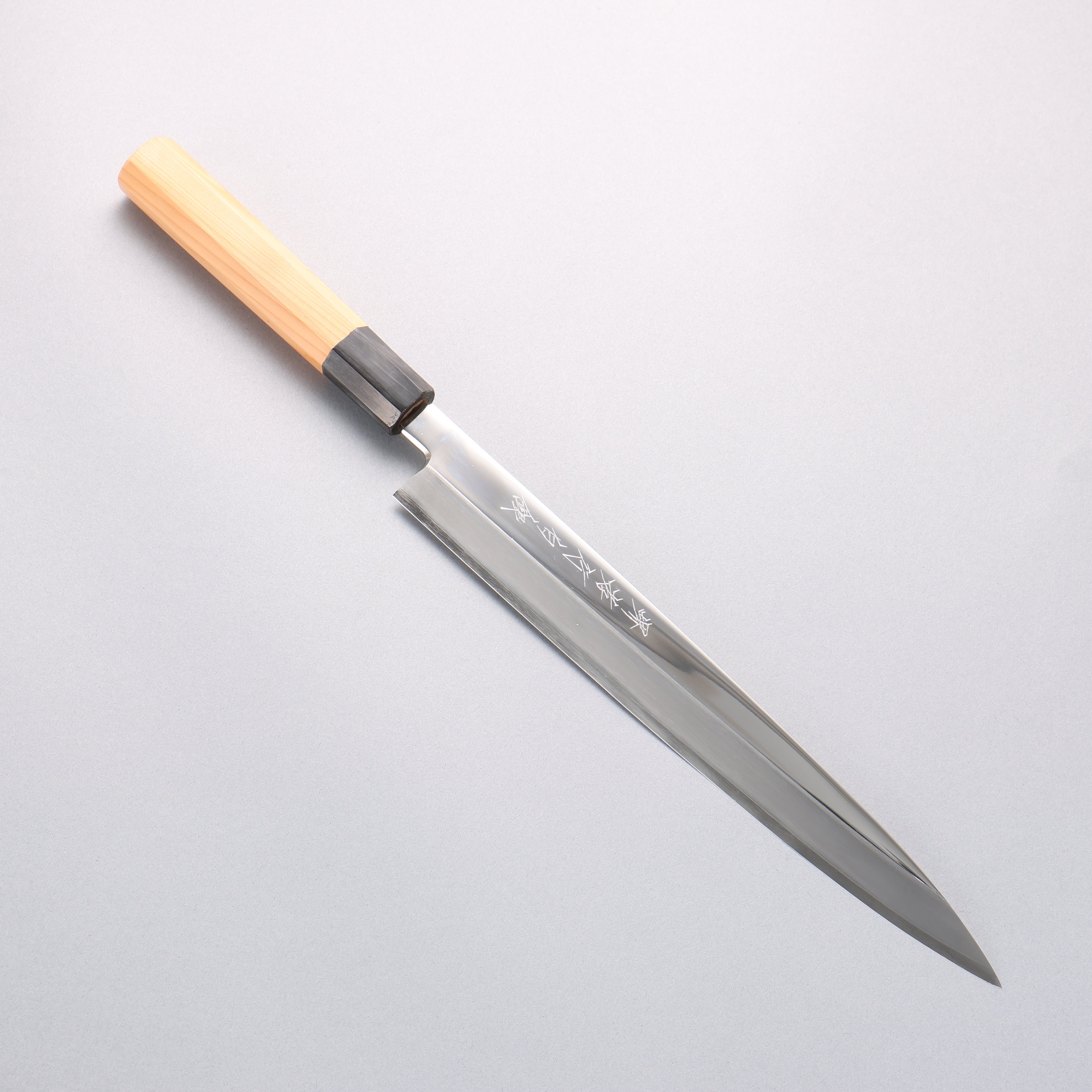 Sakai Takayuki Hakugin INOX Mirrored Finish Yanagiba Yew Tree Handle - Japanny - Best Japanese Knife