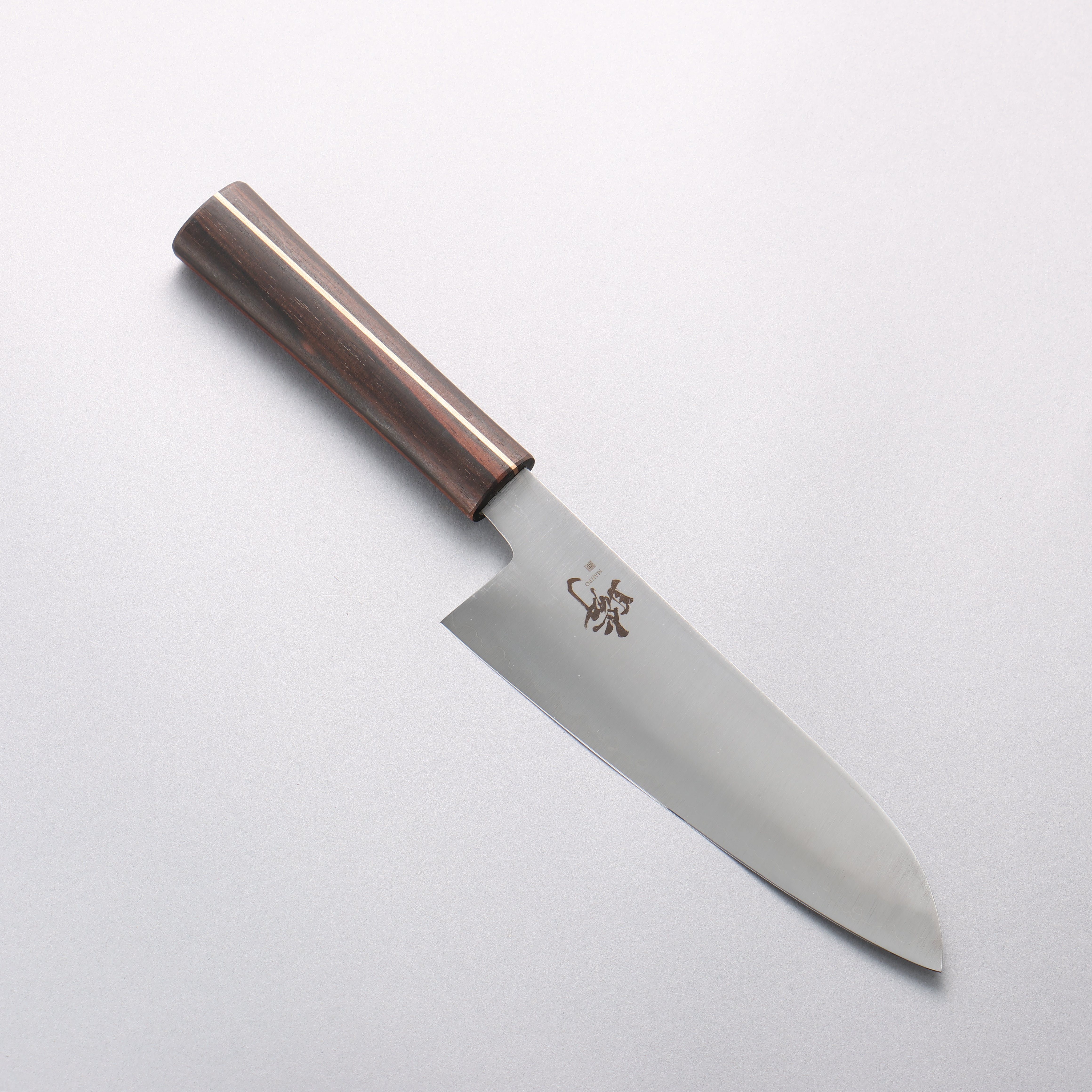 Shigeki Tanaka Majiro Silver Steel No.3 Santoku 165mm Ebony Wood Handle - Japanny - Best Japanese Knife