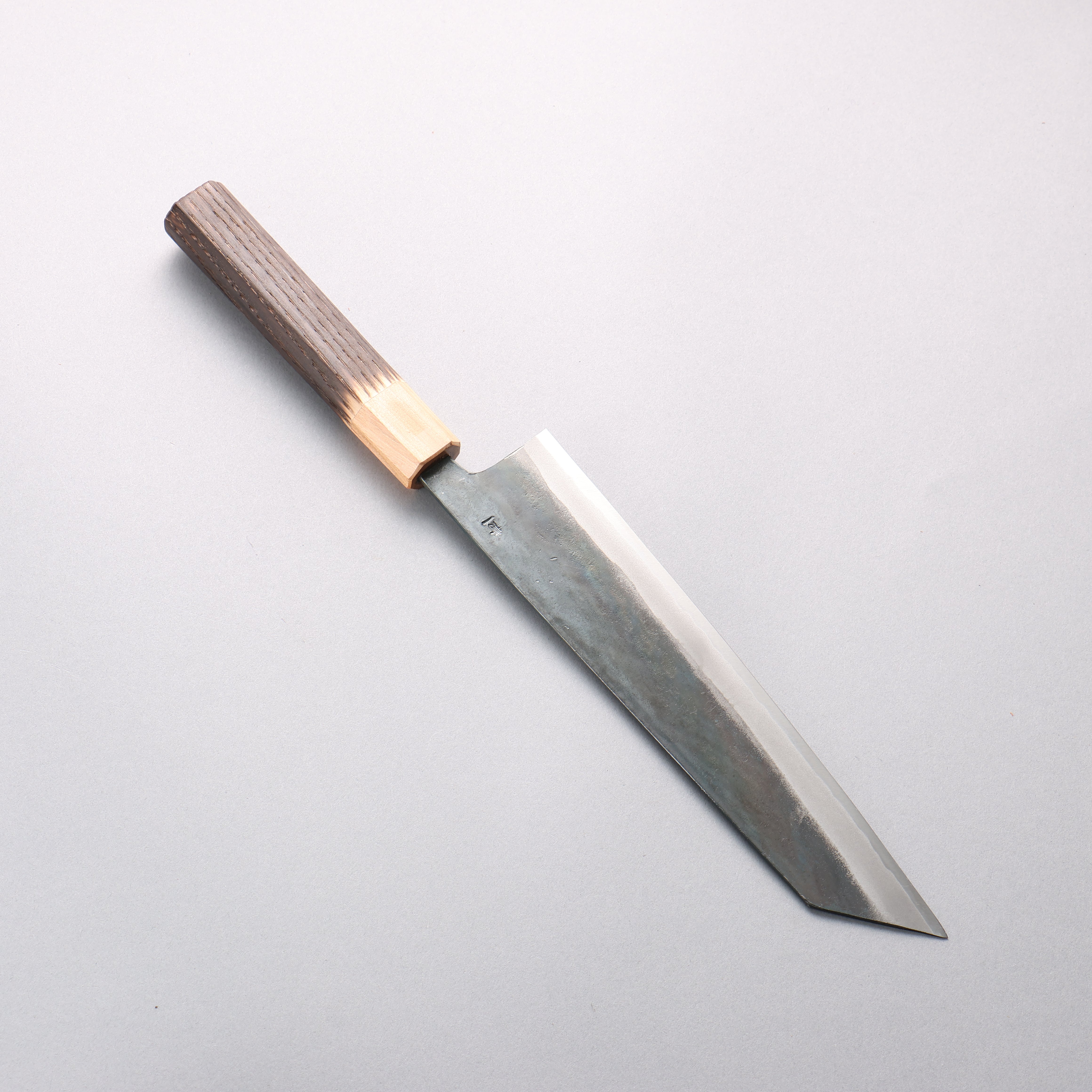 Seisuke Blue Steel No.1 Black Finished Kiritsuke Gyuto 210mm Burnt Chestnut (ferrule: Cherry Wood) Handle - Japanny - Best Japanese Knife