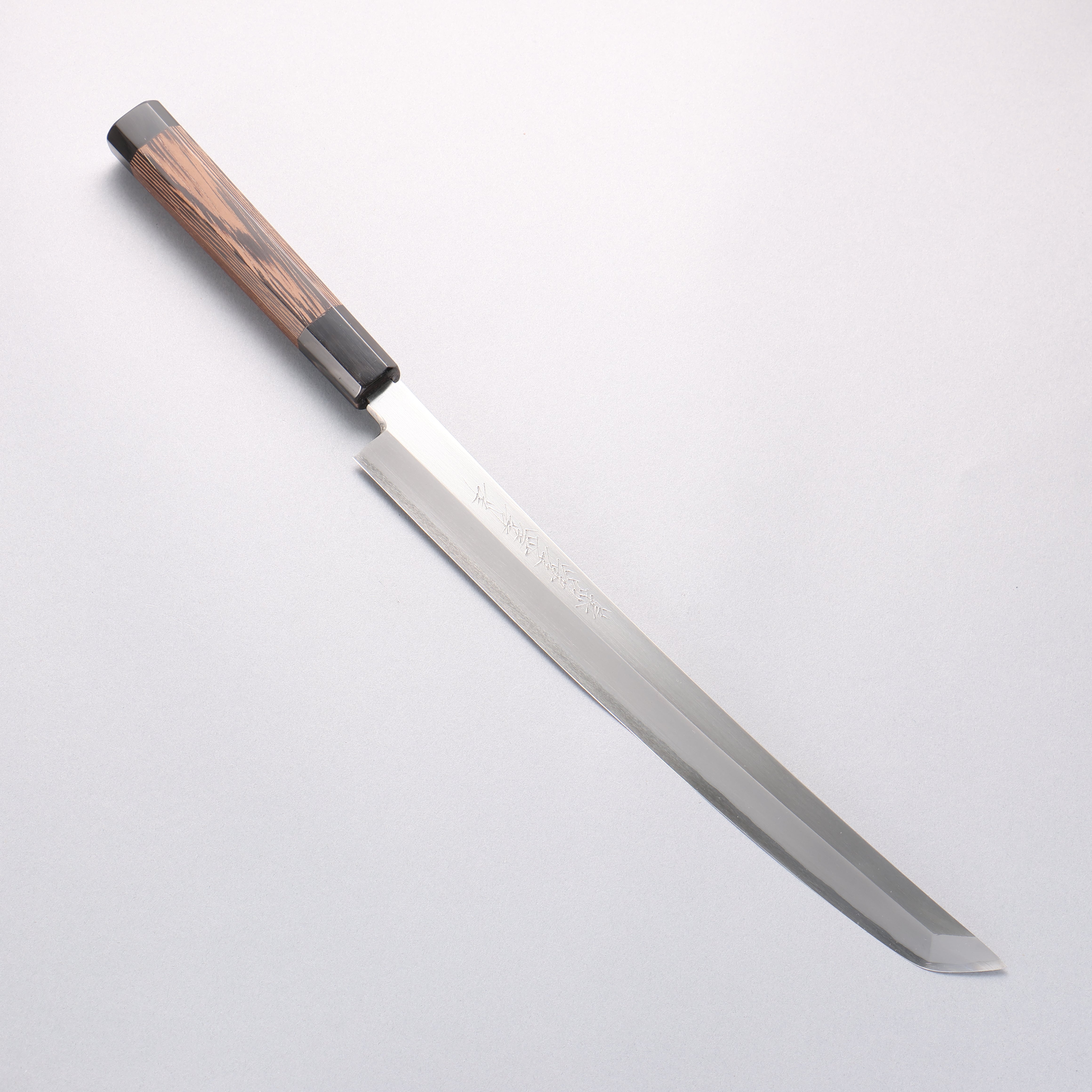 Sakai Takayuki Zangetsu Silver Steel No.3 Sakimaru Yanagiba Wenge Handle with Sheath - Japanny - Best Japanese Knife