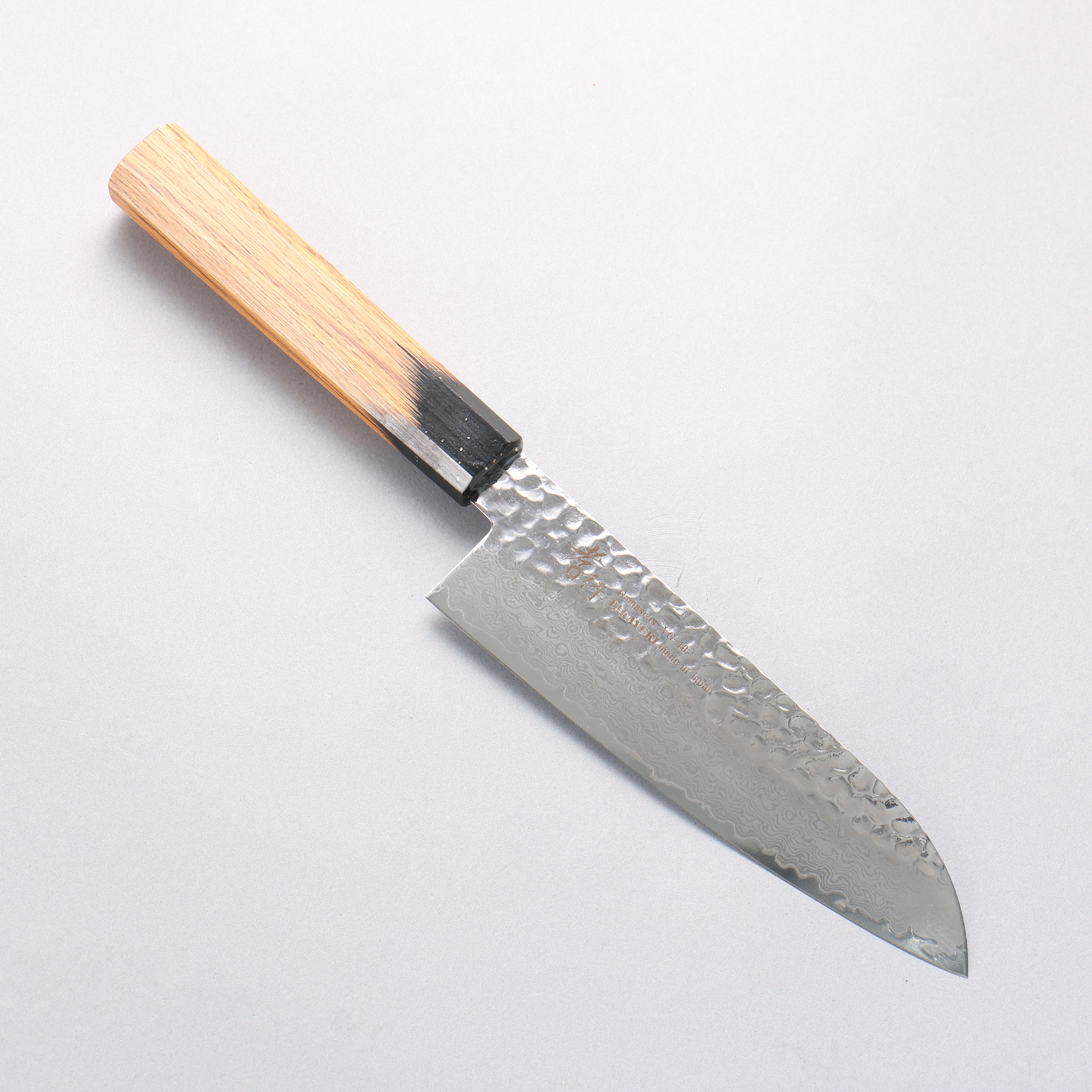 Sakai Takayuki VG10 33 Layer Damascus Santoku 170mm Live oak Lacquered (Kokushin) Handle - Japanny - Best Japanese Knife