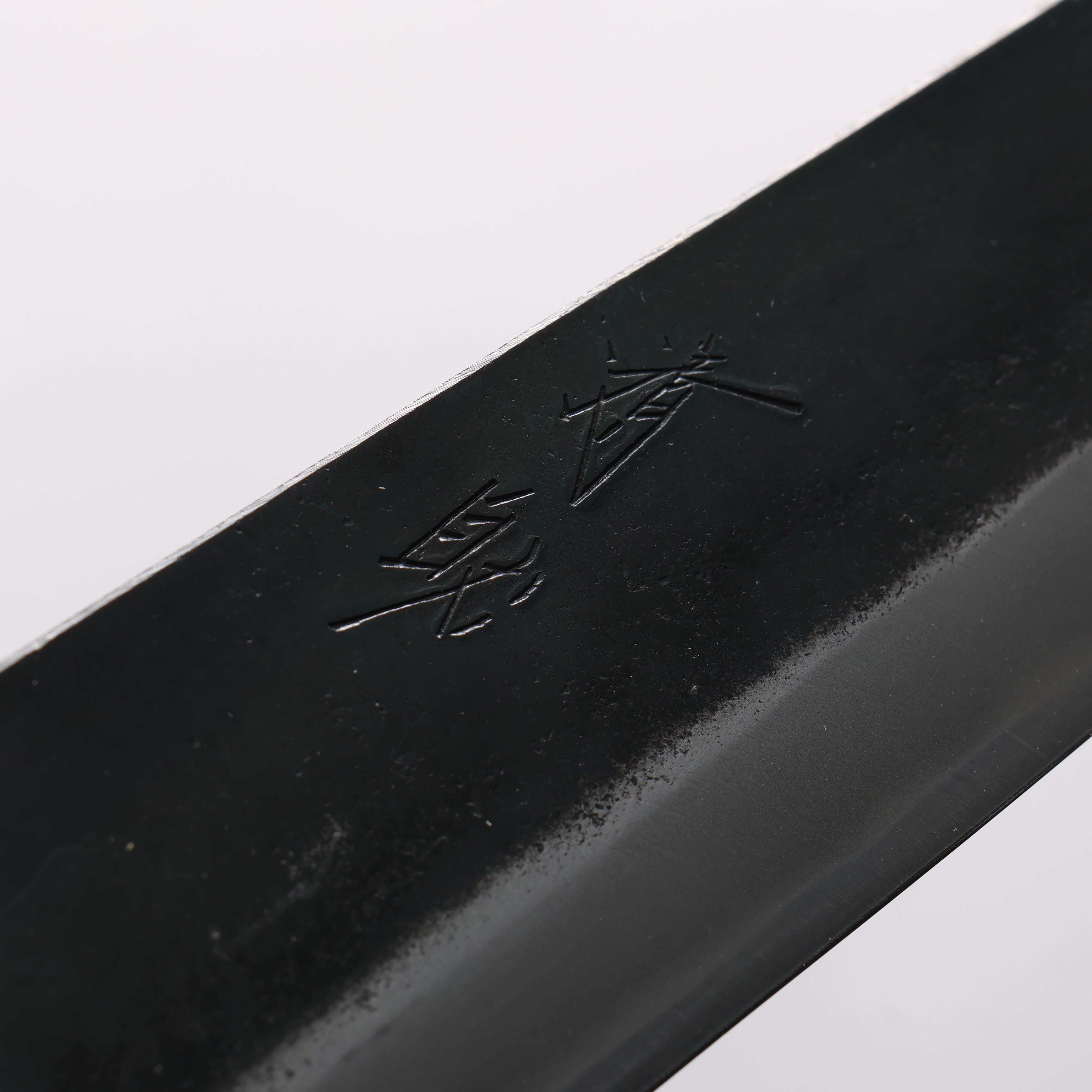 Seisuke Blue Super Black Finished Kiritsuke Gyuto 210mm Burnt Chestnut (ferrule: Cherry Wood) Handle - Japanny - Best Japanese Knife