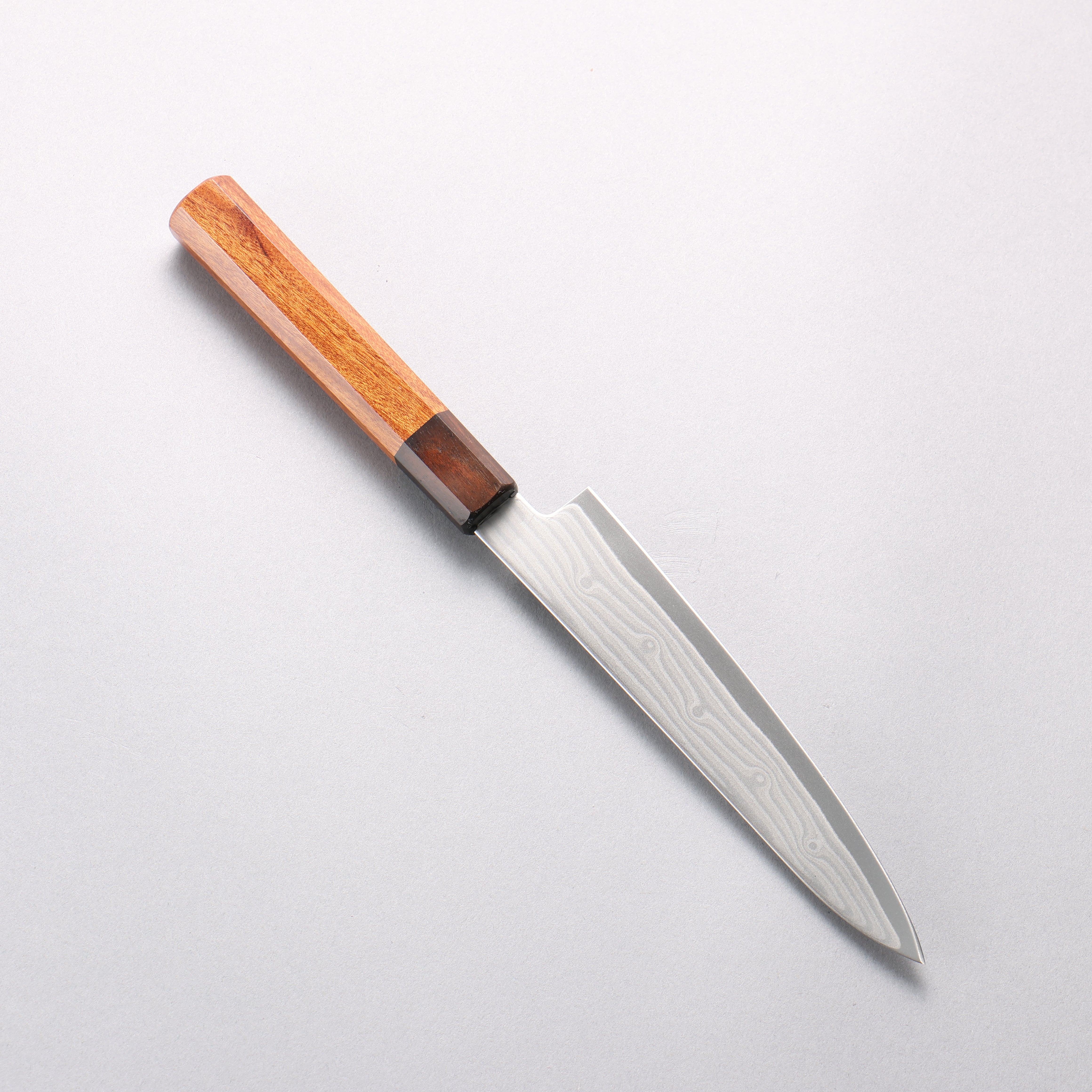 Sakai Takayuki Grand Chef Hamon Böhler SP Steel 45 Layer Damascus Petty-Utility 150mm Rosewood (Ferrule: Black Pakka Wood) Handle - Japanny - Best Japanese Knife