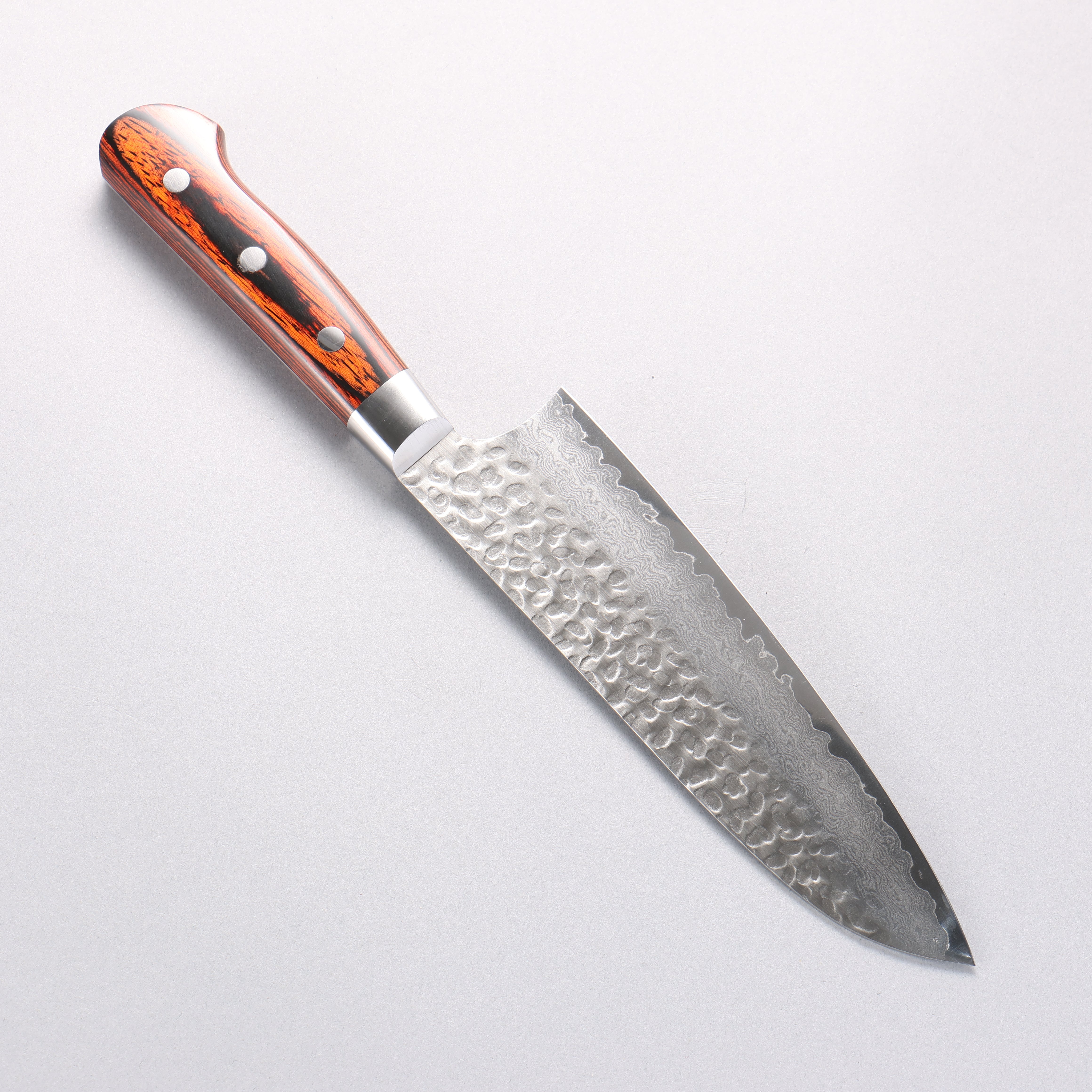 Sakai Takayuki VG10 33 Layer Damascus Santoku 180mm Mahogany Pakka wood Handle - Japanny - Best Japanese Knife