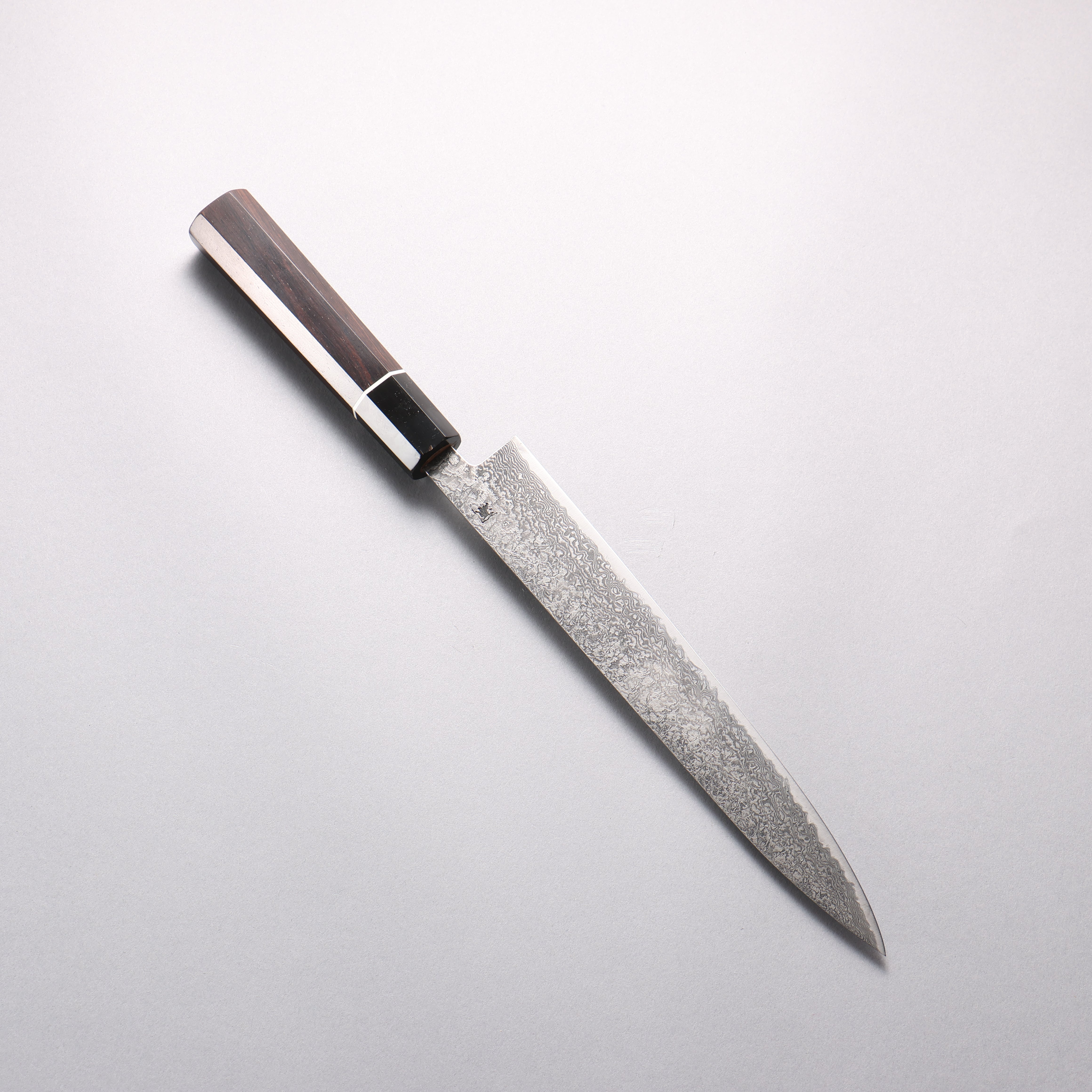 Shigeki Tanaka Habakiri SG2 Damascus Slicer 240mm Ebony Wood Handle - Japanny - Best Japanese Knife