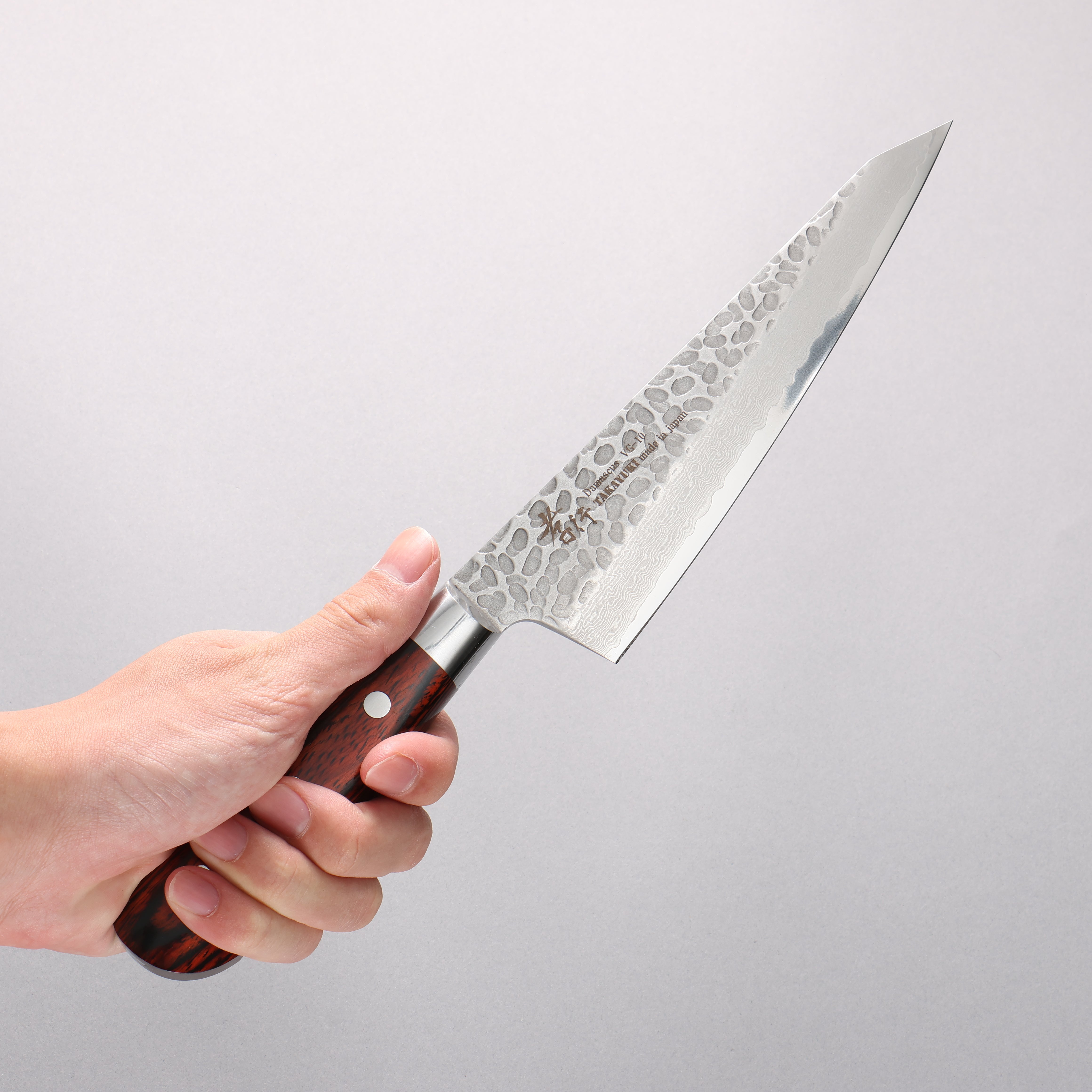 Sakai Takayuki VG10 33 Layer Damascus Sabaki 180mm Mahogany Pakka wood Handle - Japanny - Best Japanese Knife