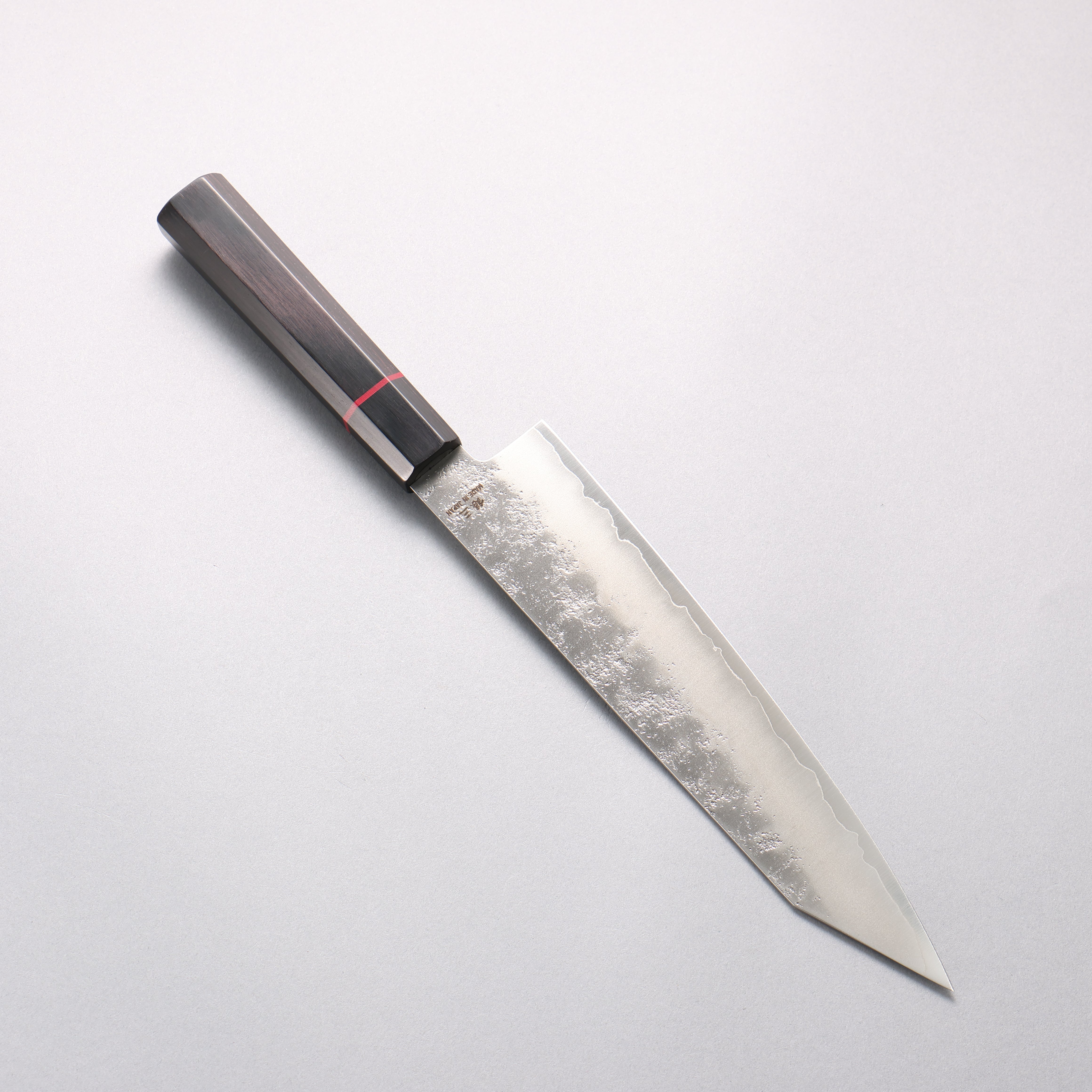 Higuchi Silver Steel No.3 Nashiji Kiritsuke Gyuto 210mm Black Pakka wood Handle - Japanny - Best Japanese Knife