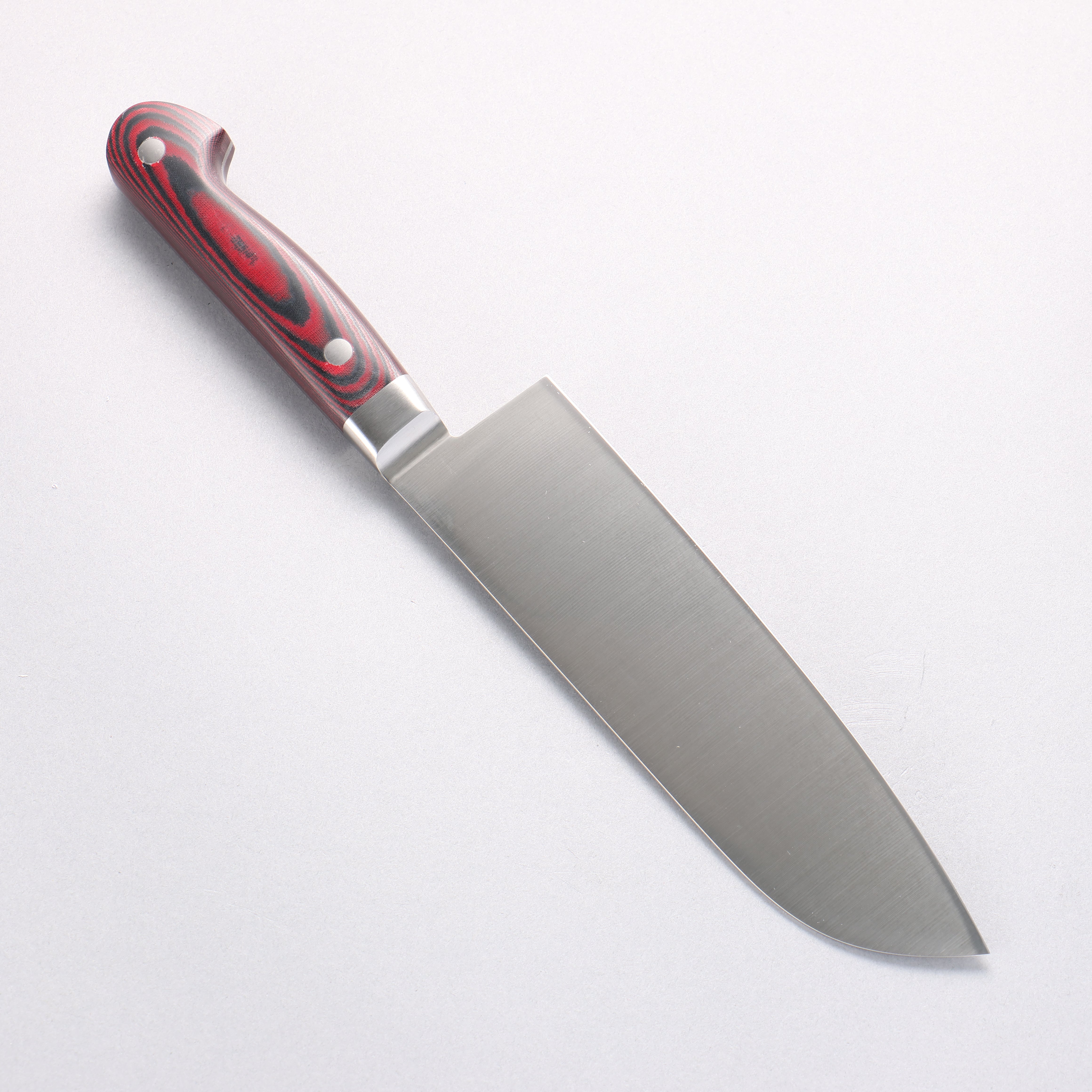 Sakai Takayuki Grand Chef Grand Chef Swedish Steel-stn Santoku 180mm Brown Micarta Handle - Japanny - Best Japanese Knife