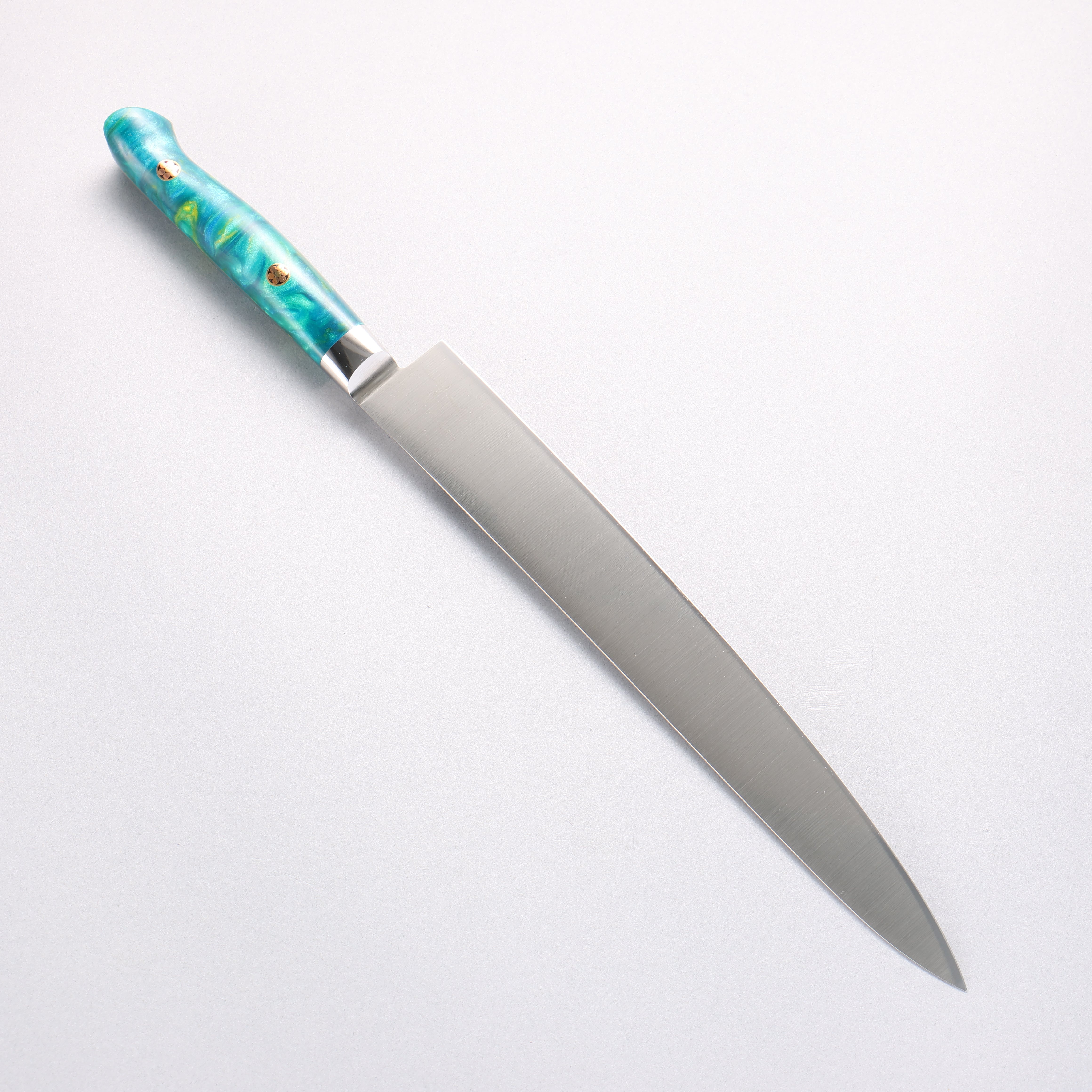 Sakai Takayuki Grand Chef SP Uddeholm Swedish stain-resistant steel Sujihiki Salmon 240mm SP Type III (Jungle) Handle - Japanny - Best Japanese Knife