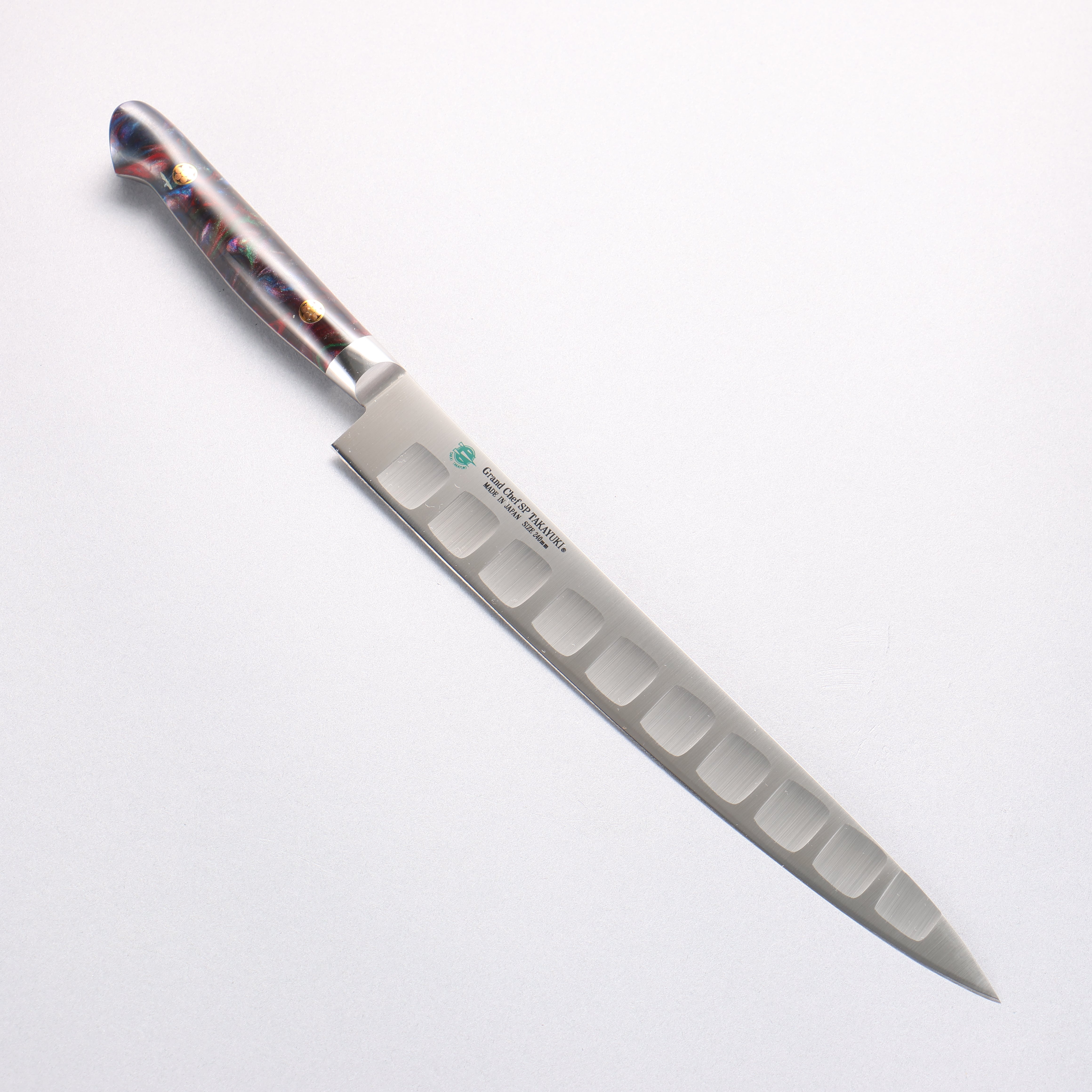 Sakai Takayuki Grand Chef SP Uddeholm Swedish stain-resistant steel Sujihiki Salmon 240mm SP Type III (Galaxy) Handle - Japanny - Best Japanese Knife